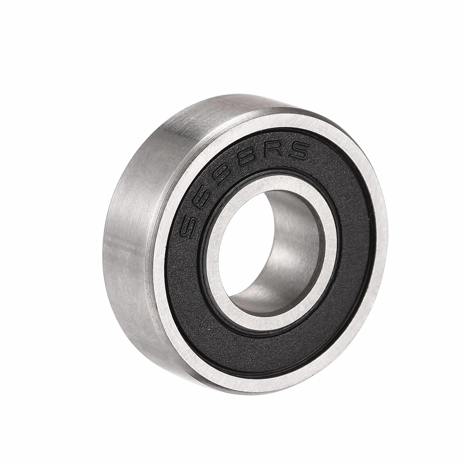 sourcing map 4 sztuki S698-2RS stal szlachetna łożyska kulkowe 8 x 19 x 6 mm podwójne uszczelnione łożyska