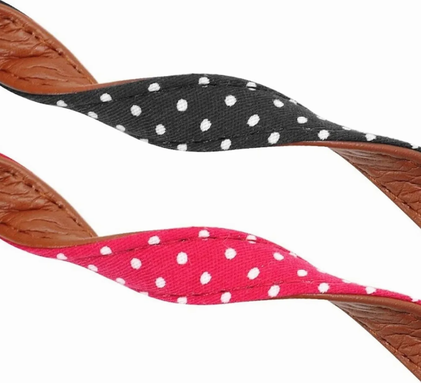 Smycz dla Psa Oddychające Zestaw Obroży I Smyczy Dla Psa Skórzana Obroża Kota Z Kokardką Polka Dot Lead Rope Smycz Miękkie Regulowana(33-51cm)
