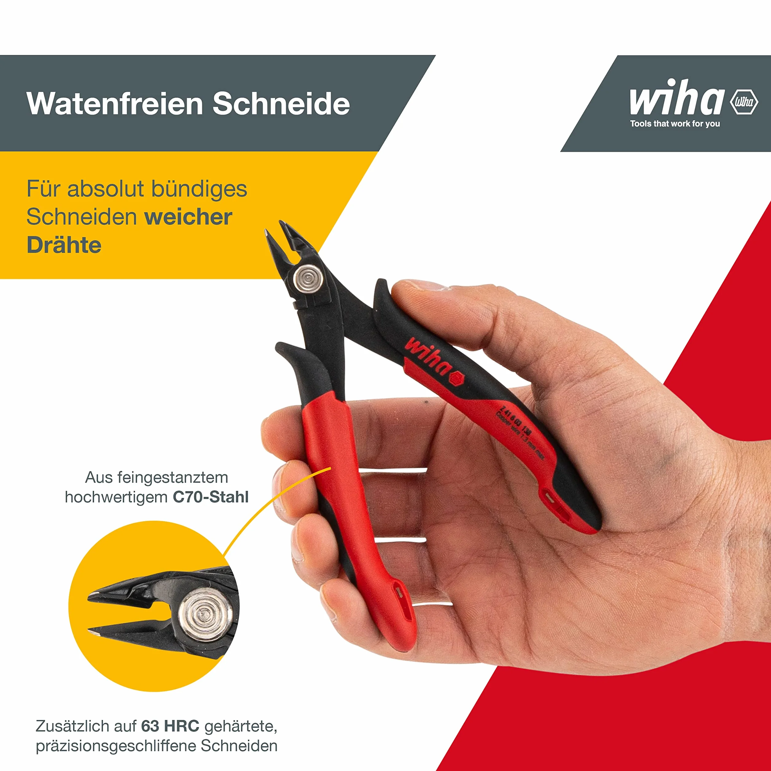 Wiha Precyzyjne szczypce boczne 130 mm do elektroniki