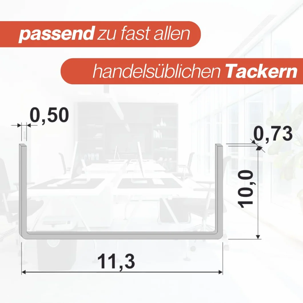 S&S-Shop Zszywki Typ 53, 5000 Sztuk, Srebro, 10/11,4 mm