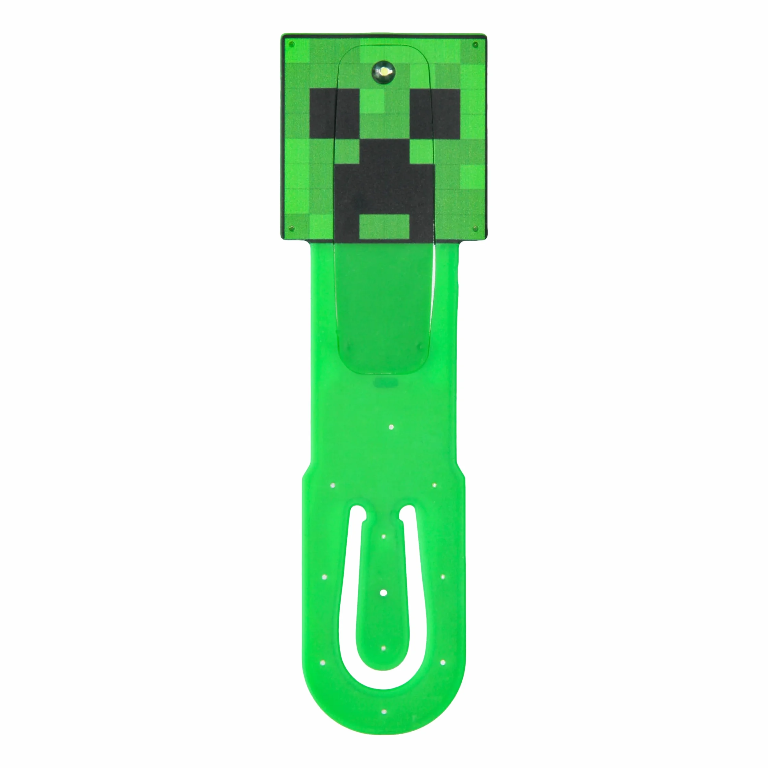 Paladone Minecraft Creeper Clip-On LED lampka do czytania i zakładka, oficjalnie licencjonowane prezenty dla graczy, akcesoria do książek, dla fanów popkultury, dzieci, nastolatków, dorosłych, mini