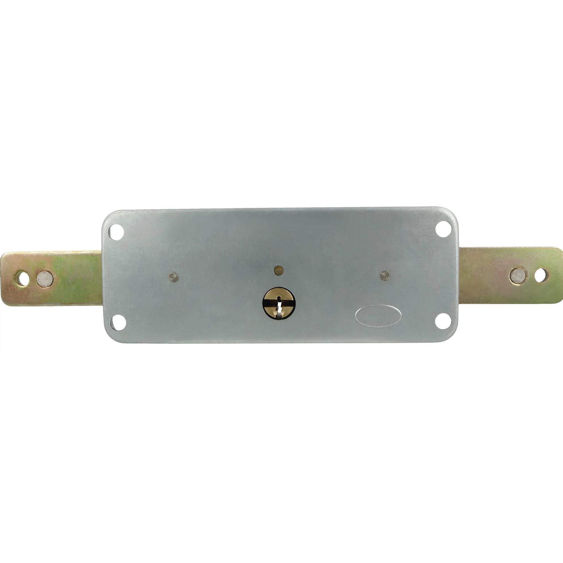 Amig - Zamek do drzwi | Metalowy zamek do rolet metalowych | Cylinder: 15 mm | Okrągła krawędź | Zawiera 3 niklowane klucze mosiężne | Idealny do garaży, hal magazynowych i powierzchni komercyjnych
