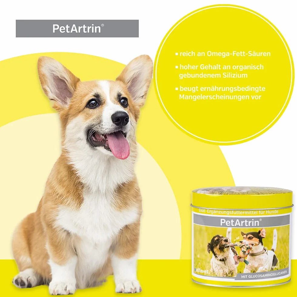 Alfavet PetArtrin – puszka 200 g – suplement diety dla psów – wspomaga stawy i metabolizm stawów w przypadku choroby zwyrodnieniowej stawów