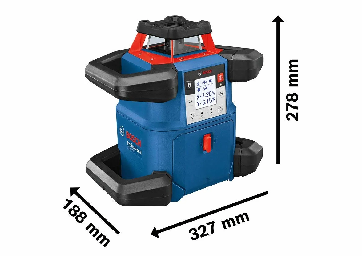 Bosch Professional system 18V: laser obrotowy GRL 600 CHV (1 akumulator ProCORE18V 4.0Ah, szybka ładowarka GAL 18V-40, walizka)