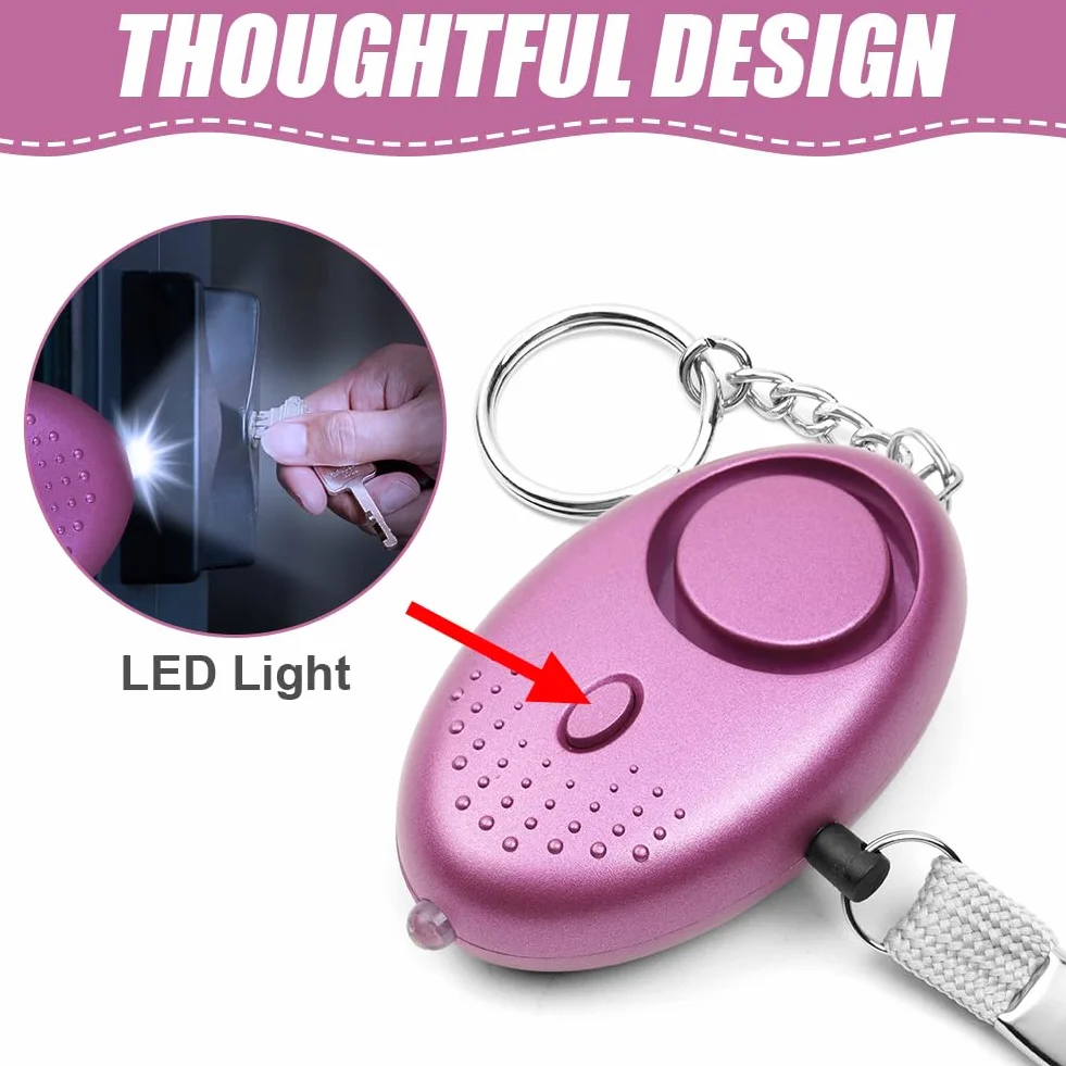 Alarmy osobiste Flintronic 140 dB z oświetleniem LED zestaw 3 szt.