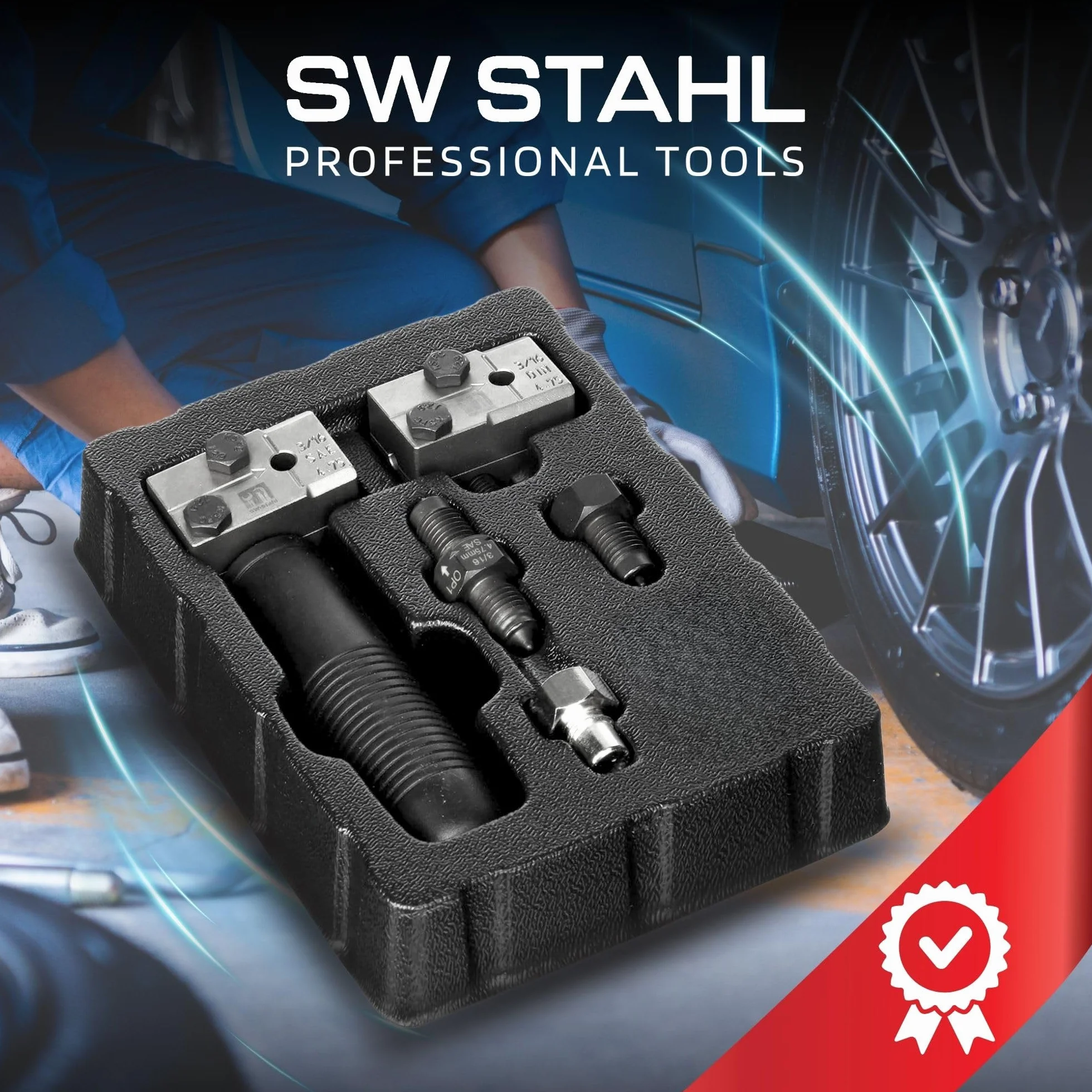SW-Stahl 24529L mechaniczne urządzenie do zaciskania SAE i DIN, przewody hamulcowe 4,75 mm (3/16")