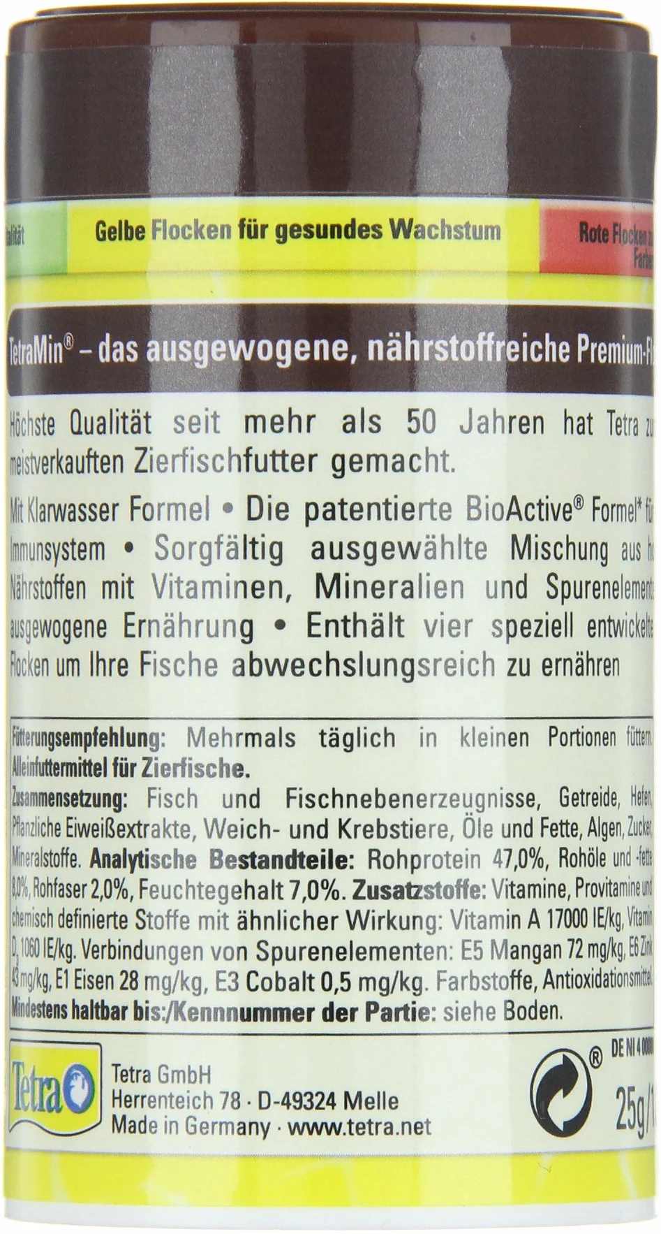 Tetra Min Menu karma dla ryb – główna mieszanka pokarmu z 4 specjalnymi płatkami w oddzielnych komorach, urozmaicona karma dla wszystkich ryb ozdobnych, puszka 100 ml