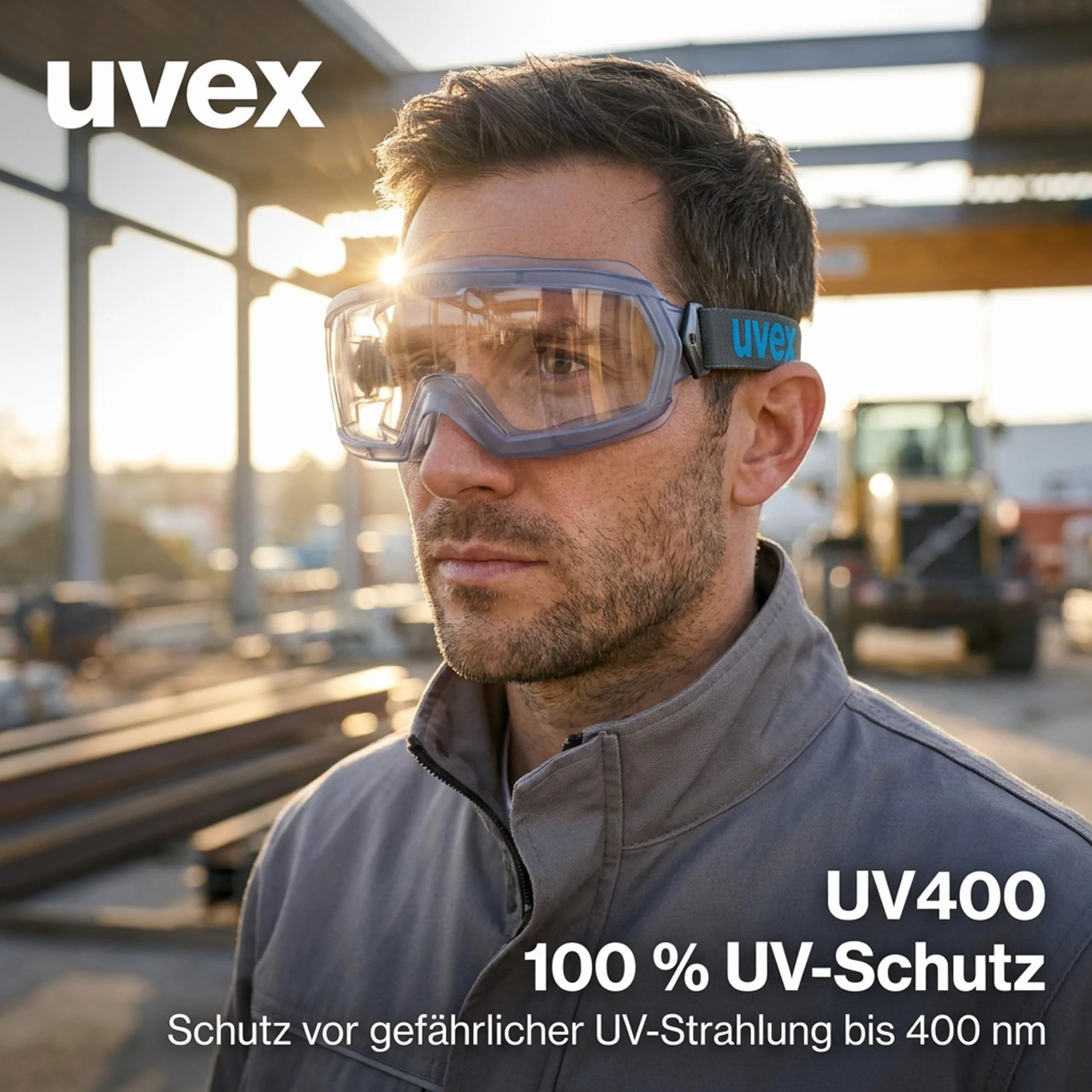 Uvex Hypervision – okulary pełne widzenia – okulary ochronne z panoramiczną szybą – 100% ochrona przed promieniowaniem UV – szybka odporna na zaparowanie i zarysowania