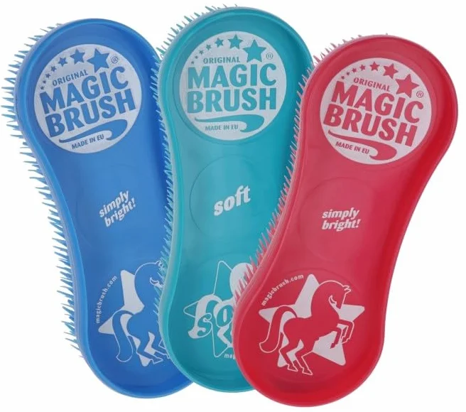 Kerbl Magic Brush zestaw szczotek do pielęgnacji konia, szczotka do masażu, Jellyfish, zestaw 3 szt