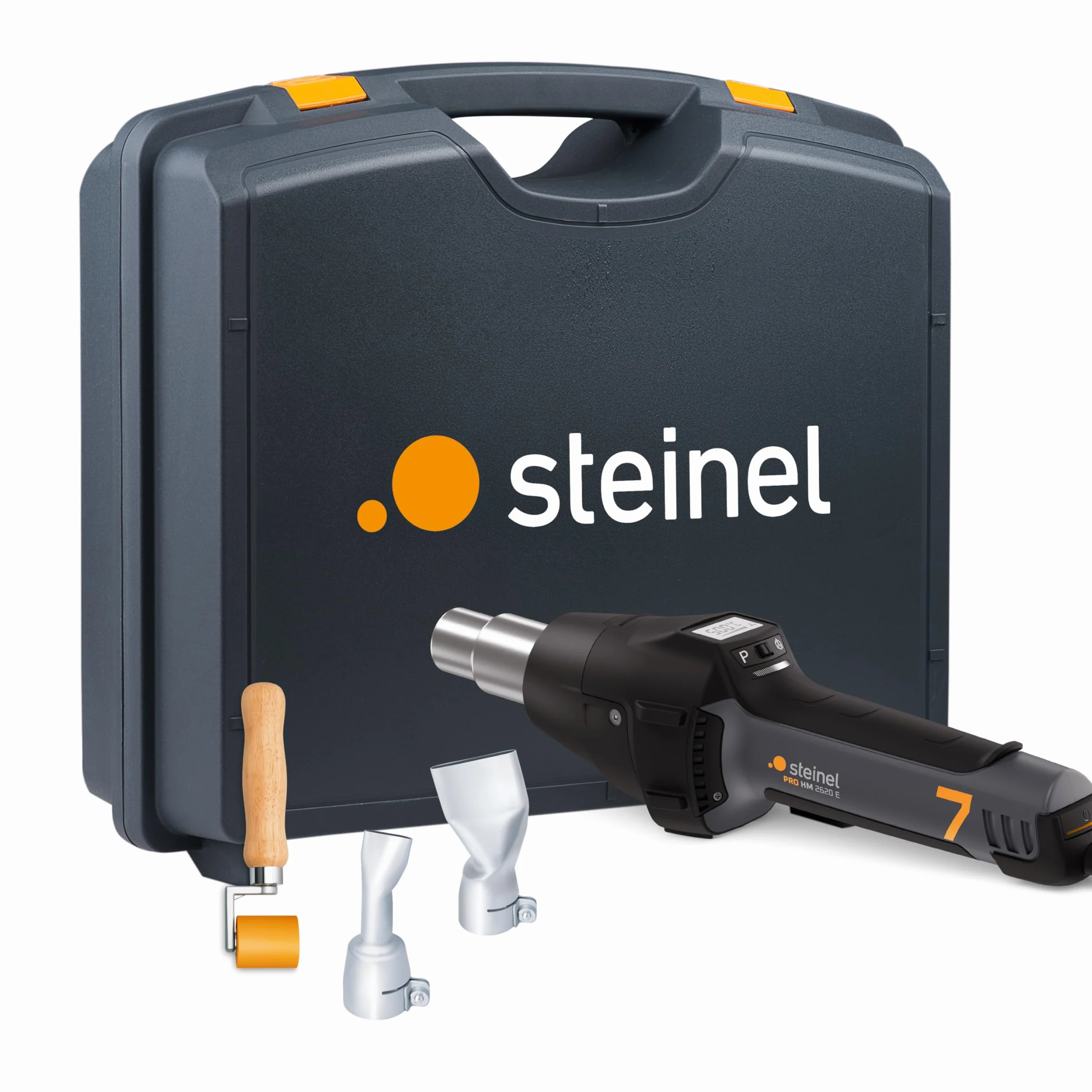 Steinel Opalarka HM 2620 E, w zestawie dysze i wałek dociskowy, 2300 W, temperatura 50–700 °C, z grzałką ceramiczną, Naprawa plandek