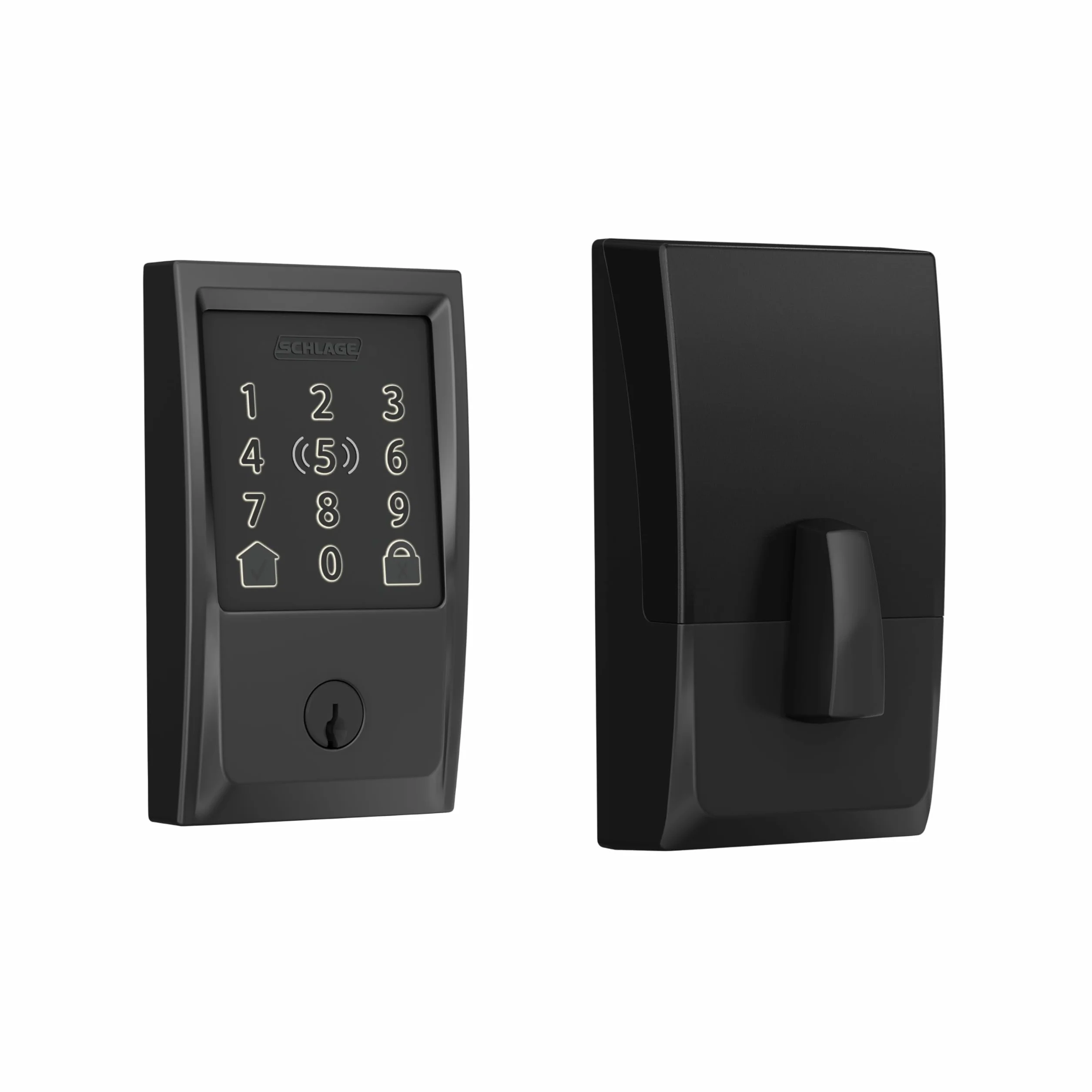 SCHLAGE BE499WB CEN 622 Encode Plus Smart WiFi zamek zasuwowy, czarny matowy
