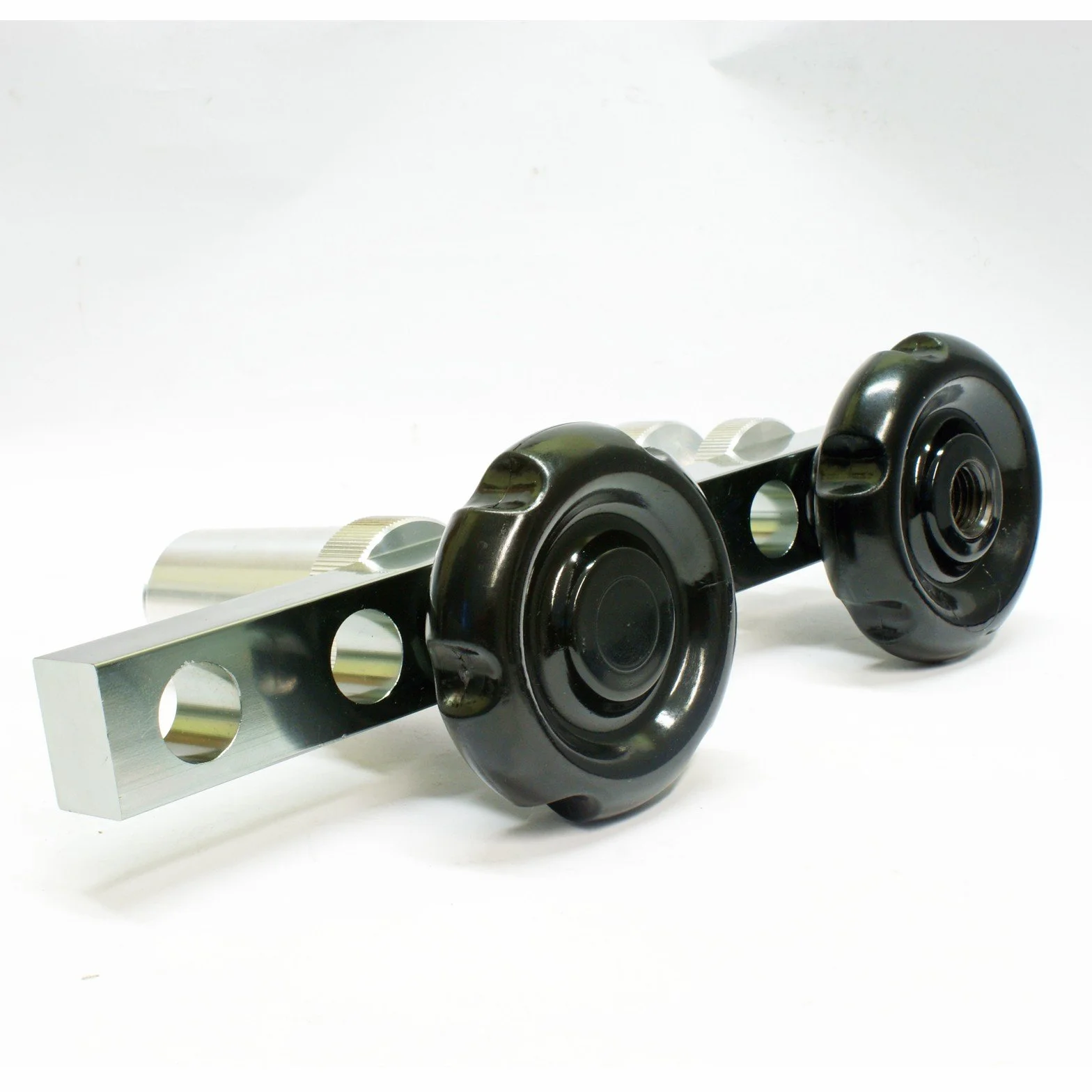 Haas zawór kątowy poziomica z aluminium, pomoc montażowa, srebrny, czarny