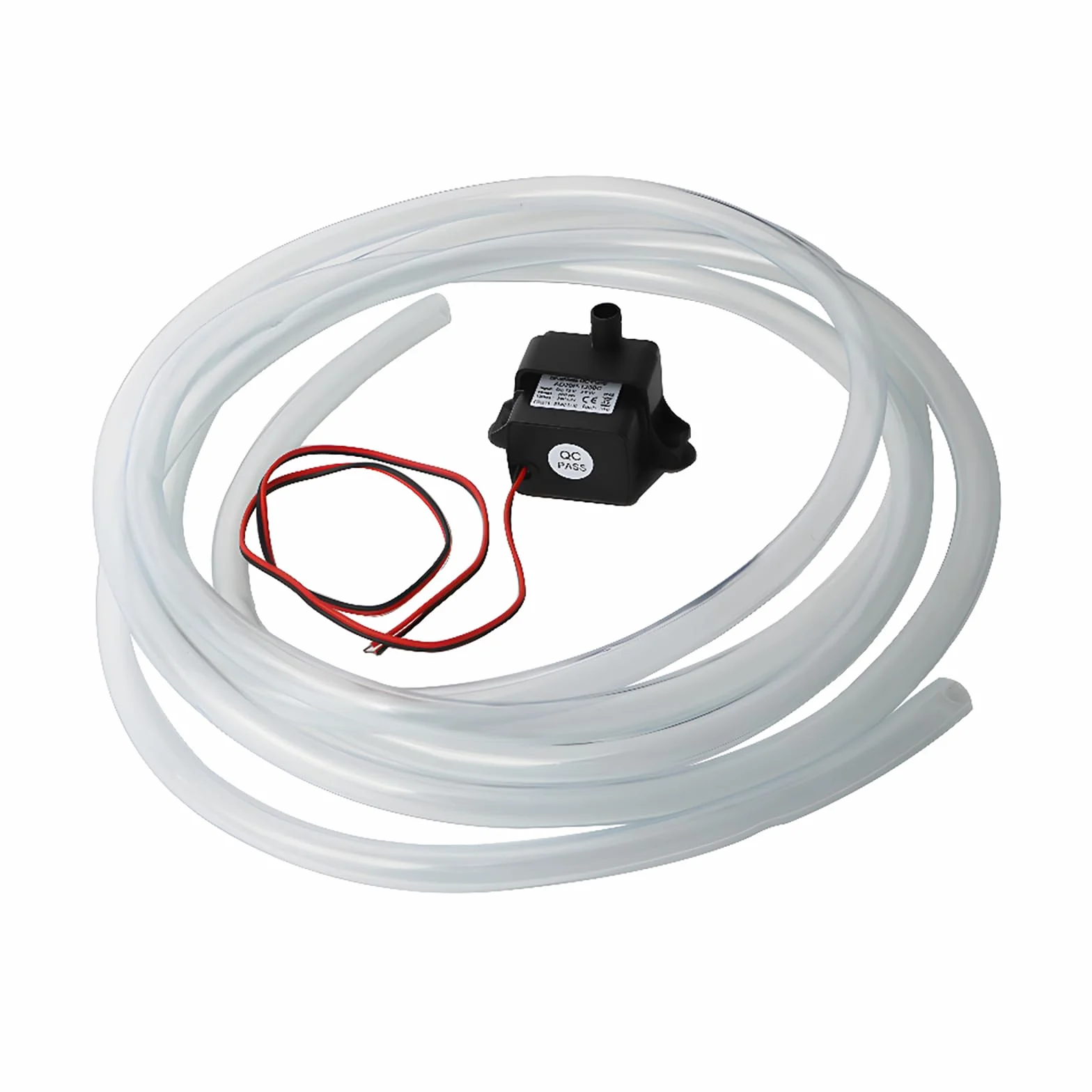 CESFONJER 12 V DC Mini bezszczotkowa pompa wodna, bardzo cicha z 2 przyssawkami do akwarium, etangu, fontanny itp. (+ z wężem słodkowodnym PVC o średnicy 8 mm i długości 3 m)