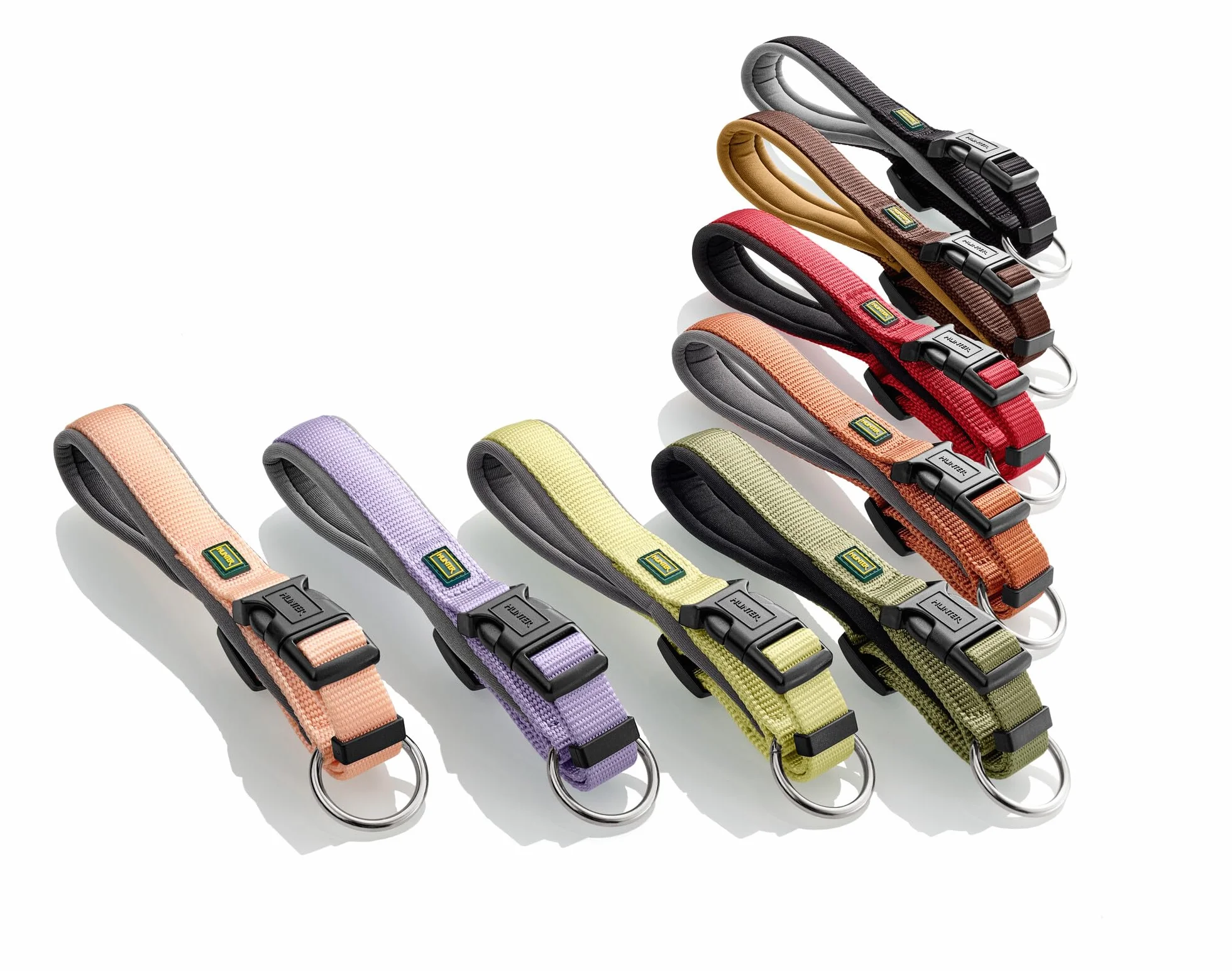 HUNTER NEOPREN VARIO PLUS obroża dla psa, nylon, wyściełana neoprenem, 35/1,5 (S), oliwkowy/czarny