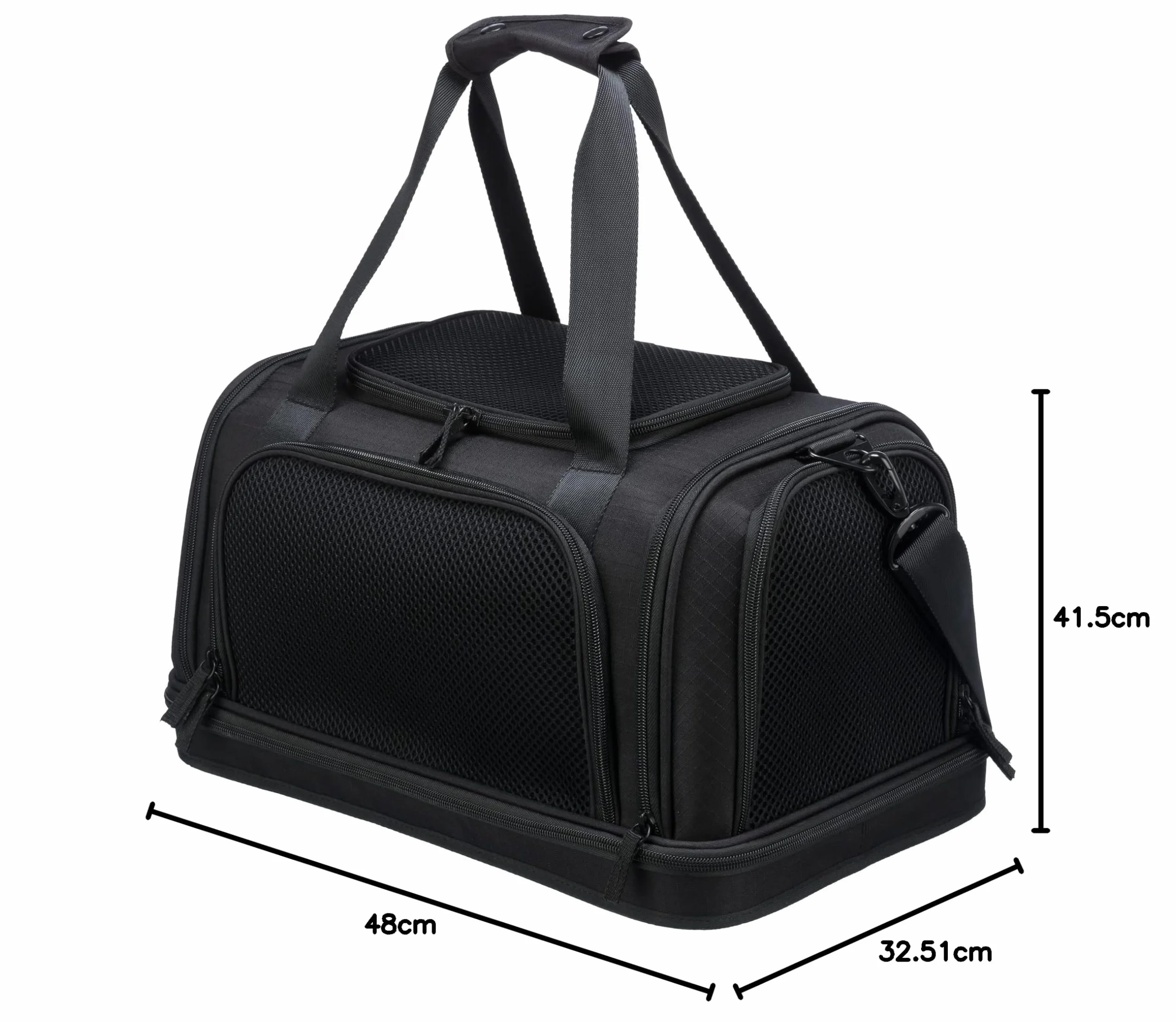 TRIXIE Airline 28904 torba podróżna, samolot, torba podróżna dla psów, 28 × 25 × 44 cm, czarna
