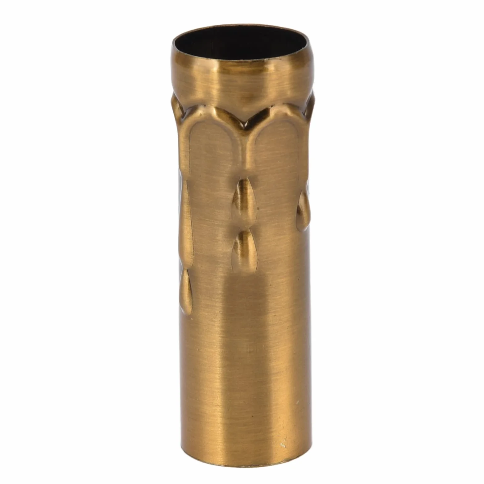 świecowa Rura, 10 Szt. E14 Metalowa Rurka Głowica Lampy Obudowa Żelazna do świecznika Oprawka świetlówka Podstawa Lampy 25x80mm Kryształowy żyrandol, Panele i Jednostki(Złoty brąz)