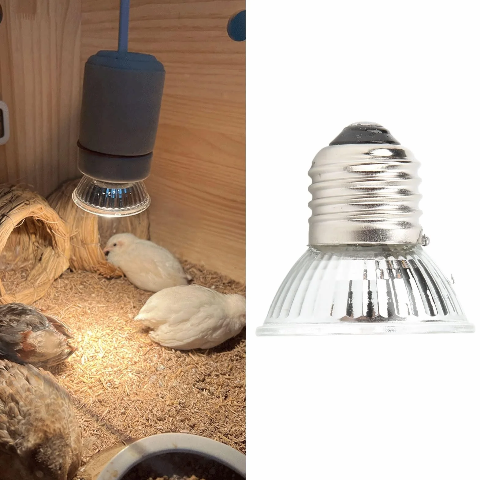 4 Sztuki żarówek UVA i UVB, 50 W Ciepła i światła dla Gadów i Płazów W Zbiornikach, Terrariach i Klatkach, Współpracuje z Różnymi Oprawami Lampowymi (50 W)