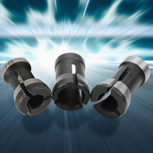 3 sztuki 6/6,35 / 8mm uchwyt zaciskowy, adapter do routera uchwyt zaciskowy narzędzie do konwersji tulei zaciskowej do obróbki drewna uchwyt frezarski uchwyt do grawerowania