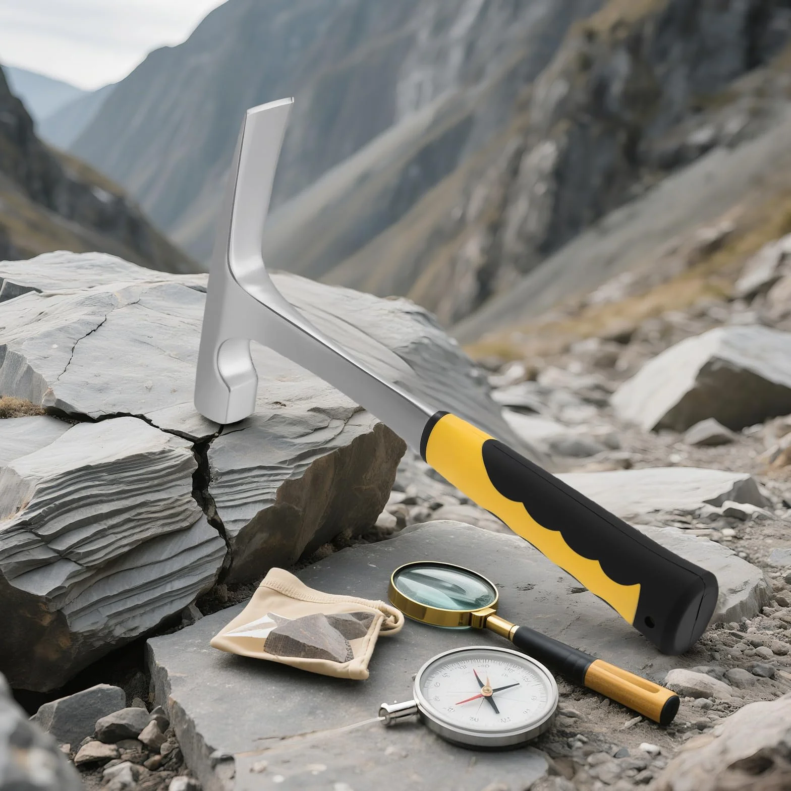 ZOENHOU M?otek geologiczny z uchwytem, 600 g, ostrza?ka, m?ot geologiczny, m?otek do eksploracji kamieni, 30 cm, ze stali w?glowej, m?otek do wiercenia w ska?ach i murów