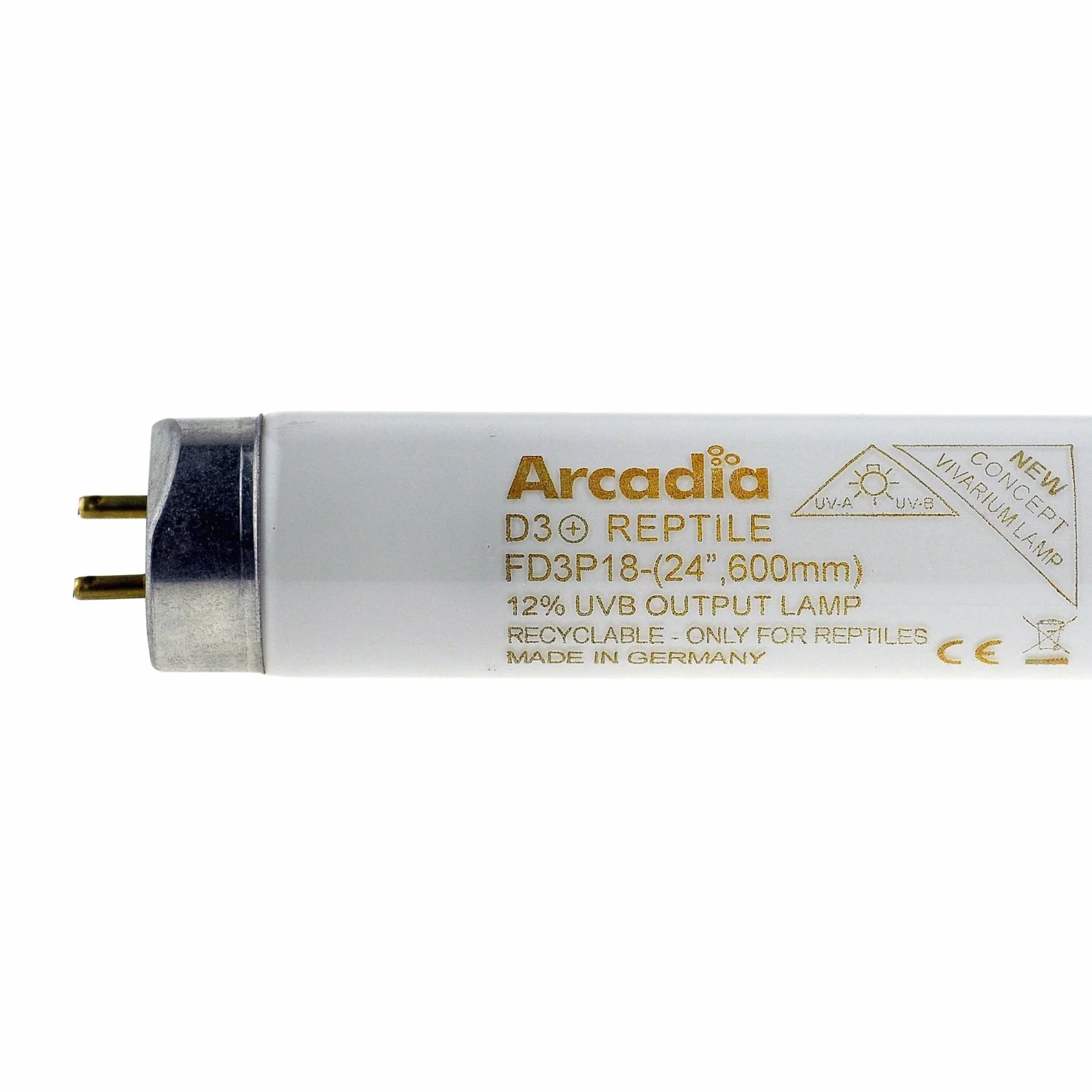 Arcadia FD3P18 D3 12-procentowa lampa gadów, 18 W, 61 cm