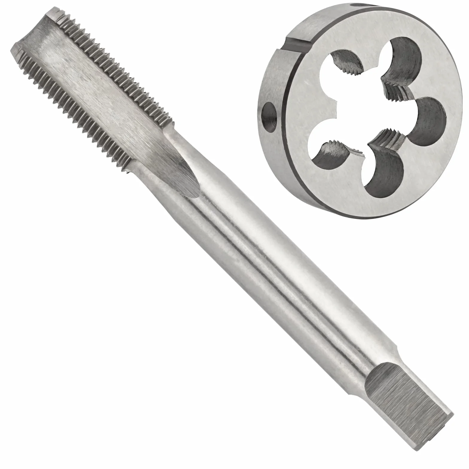M21 X 1,0 metryczny zestaw gwintowników i matryc, M21 x 1,0 mm HSS gwintownik maszynowy i M21 x 1,0 mm, stal narzędziowa, okrągłe gwintowanie, praworęczne