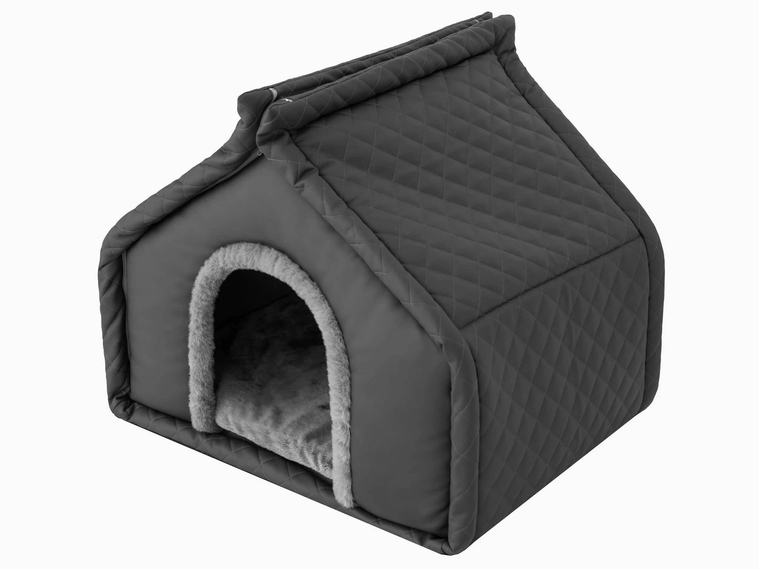 PillowPrim Domek dla psa 60 x 50 cm grafitowy