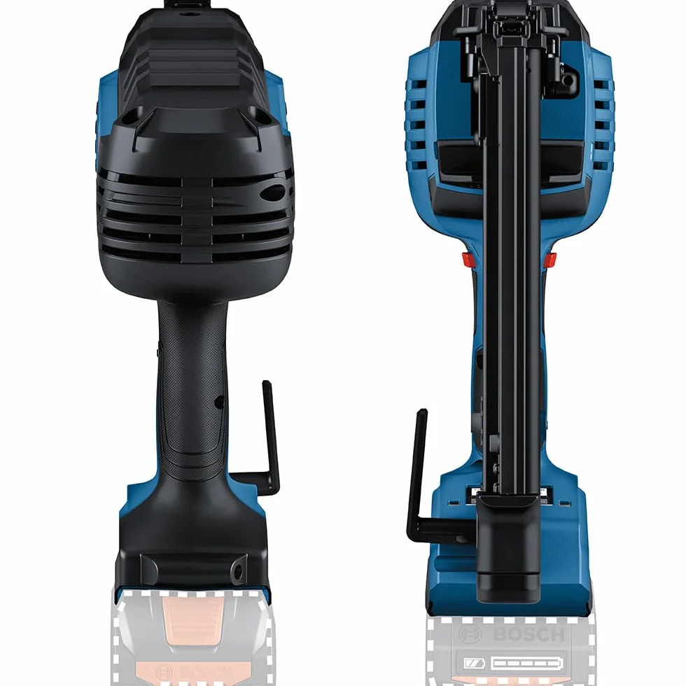 Bosch Professional 18 V System akumulatorowy gwoździarka do drewna GNH 18 V-50 M (wyzwalanie pojedyncze/kontaktowe, nadaje się do następujących gwoździ: 16-54 mm, 18 ga (1,2 mm) i kąt magazynka 0°,