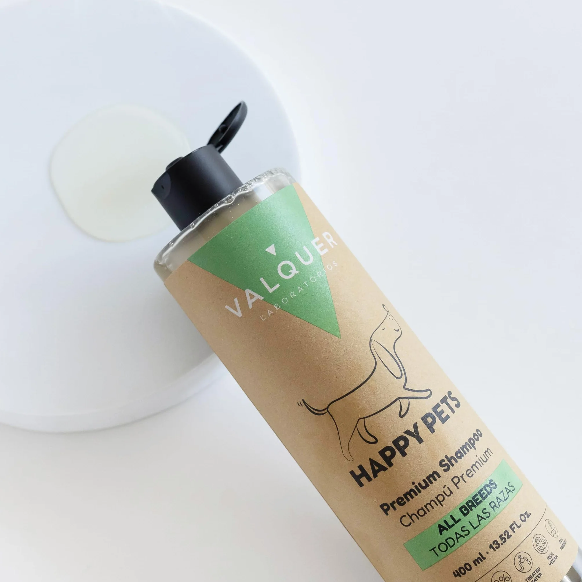 Valquer Premium szampon dla psów z sierścią zepsutą i suchą sierścią - z aloesem i kwasem hialuronowym, szampon dla psów, szampon szampon dla kotów - 400 ml (nawilżający)