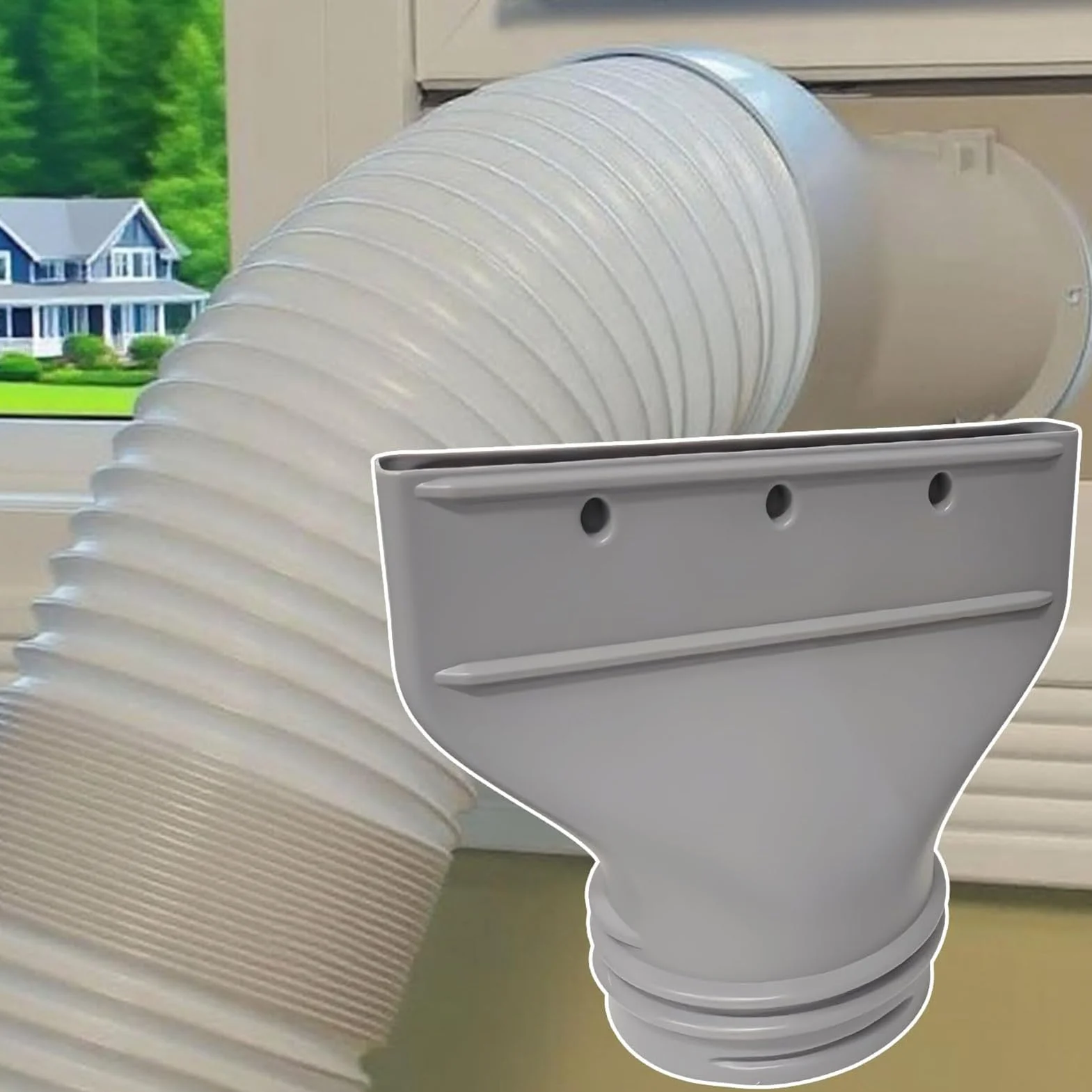 Płaski adapter węża wydechowego klimatyzacji 13 cm 15 cm