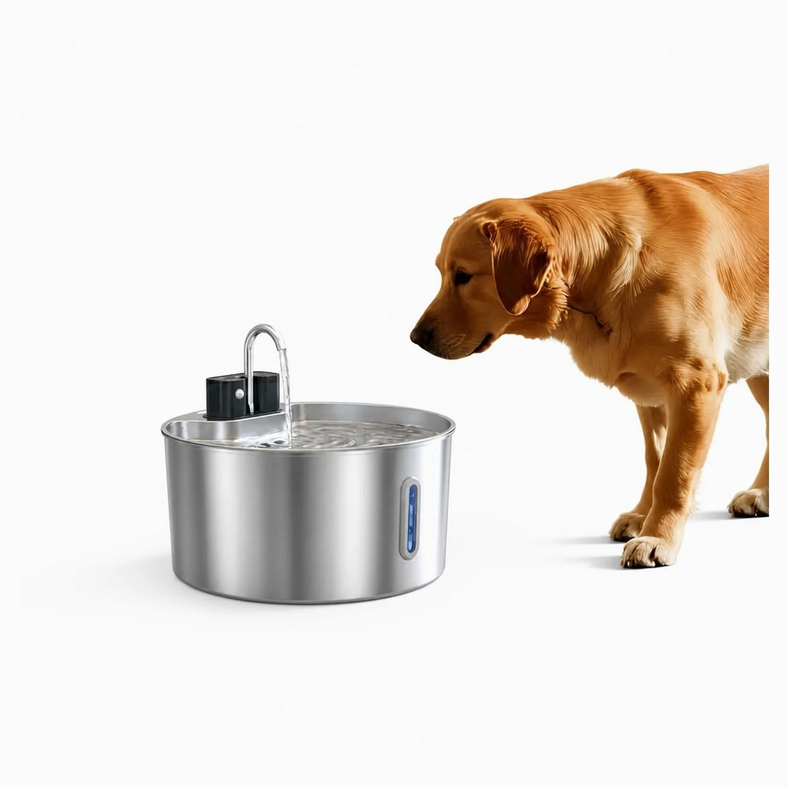 Karmnik na Wodę, Bezprzewodowa fontanna Cat ze stali nierdzewnej o pojemności 7 litrów(OnLy Pet Water)