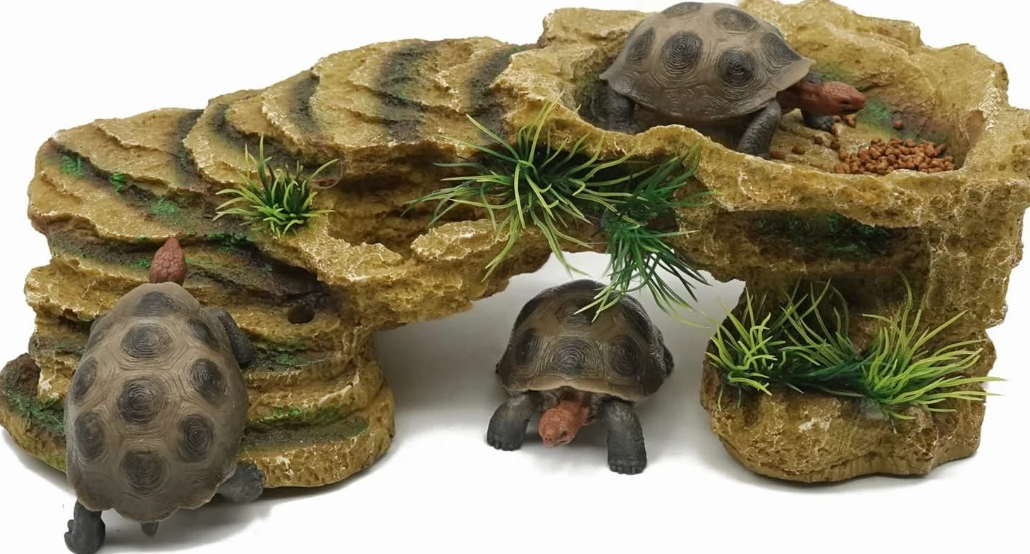 Platforma wygrzewająca się żółw, rampa dla gadów, terrarium, dekoracja dla brodatego smoka, gekona, skały, jaskini, schronienia, akwarium, dekoracja, jaszczurki, pająki, ryby, płazy (rozmiar