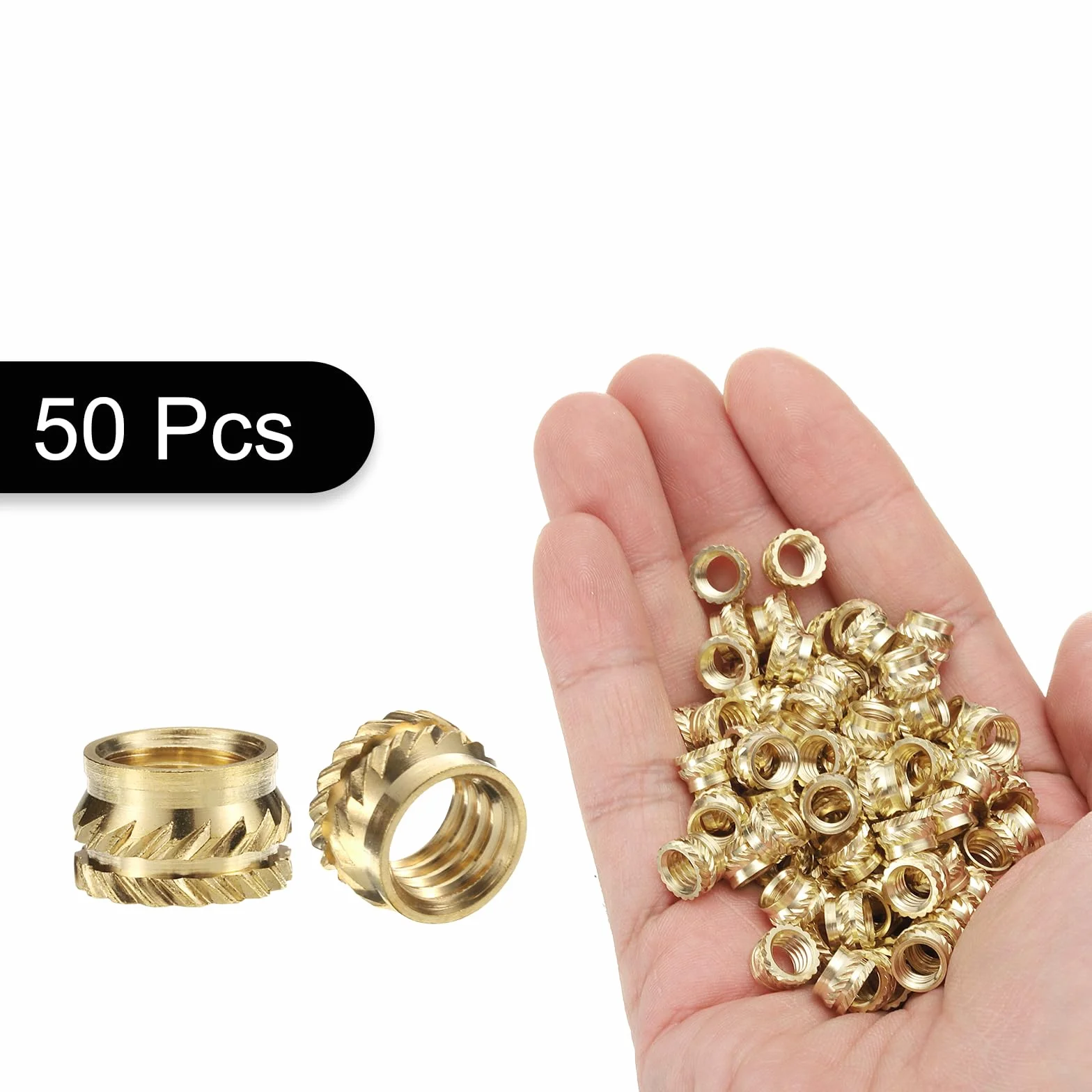QUARKZMAN M6 wkładki gwintowane z mosiądzu Heat Set Insert M6x5mm, średnica zewnętrzna 8mm, nakrętki gwintowane 3D-Druku
