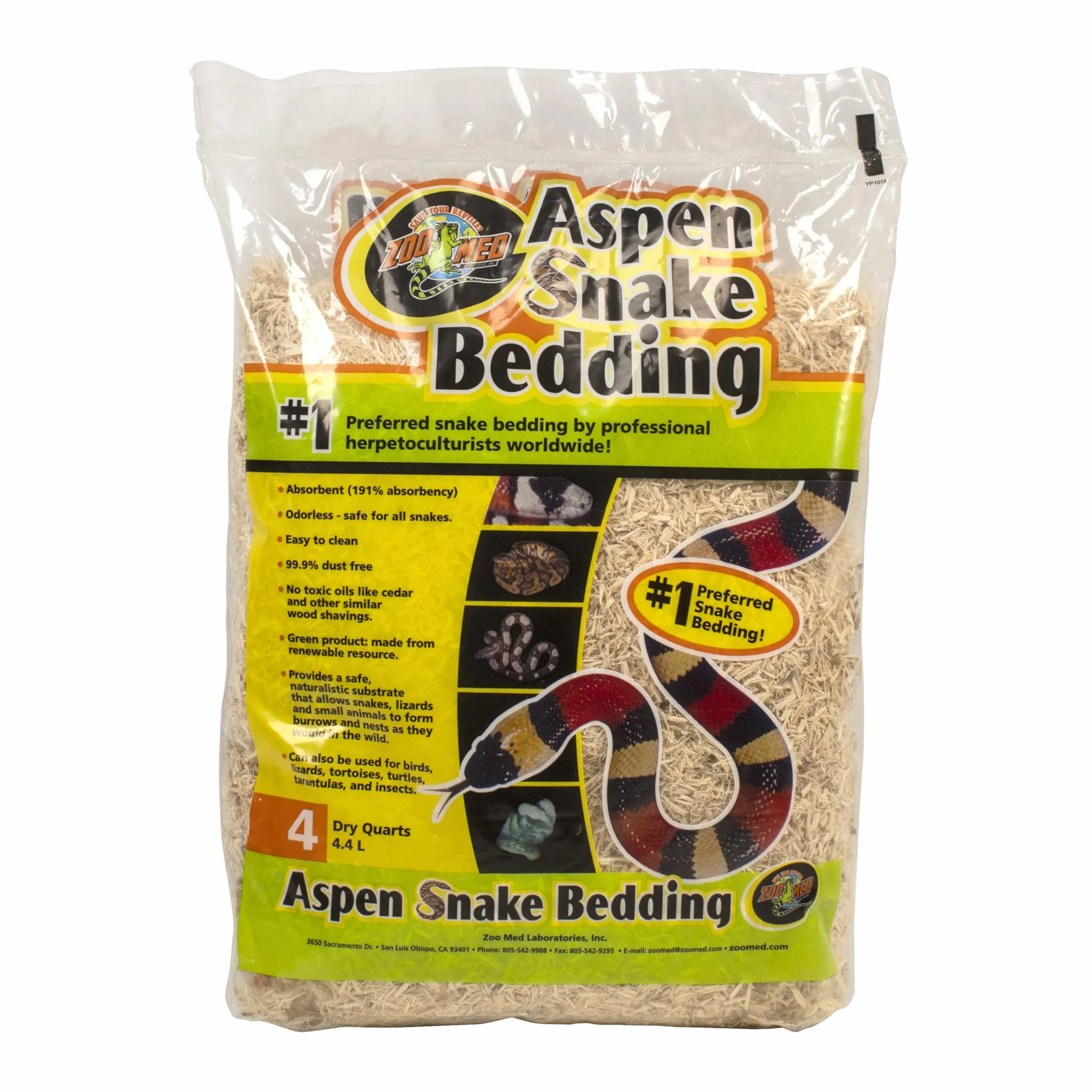 Zoo Med Aspen Snake Bedding Ściółka dla Węży, 4.4 l