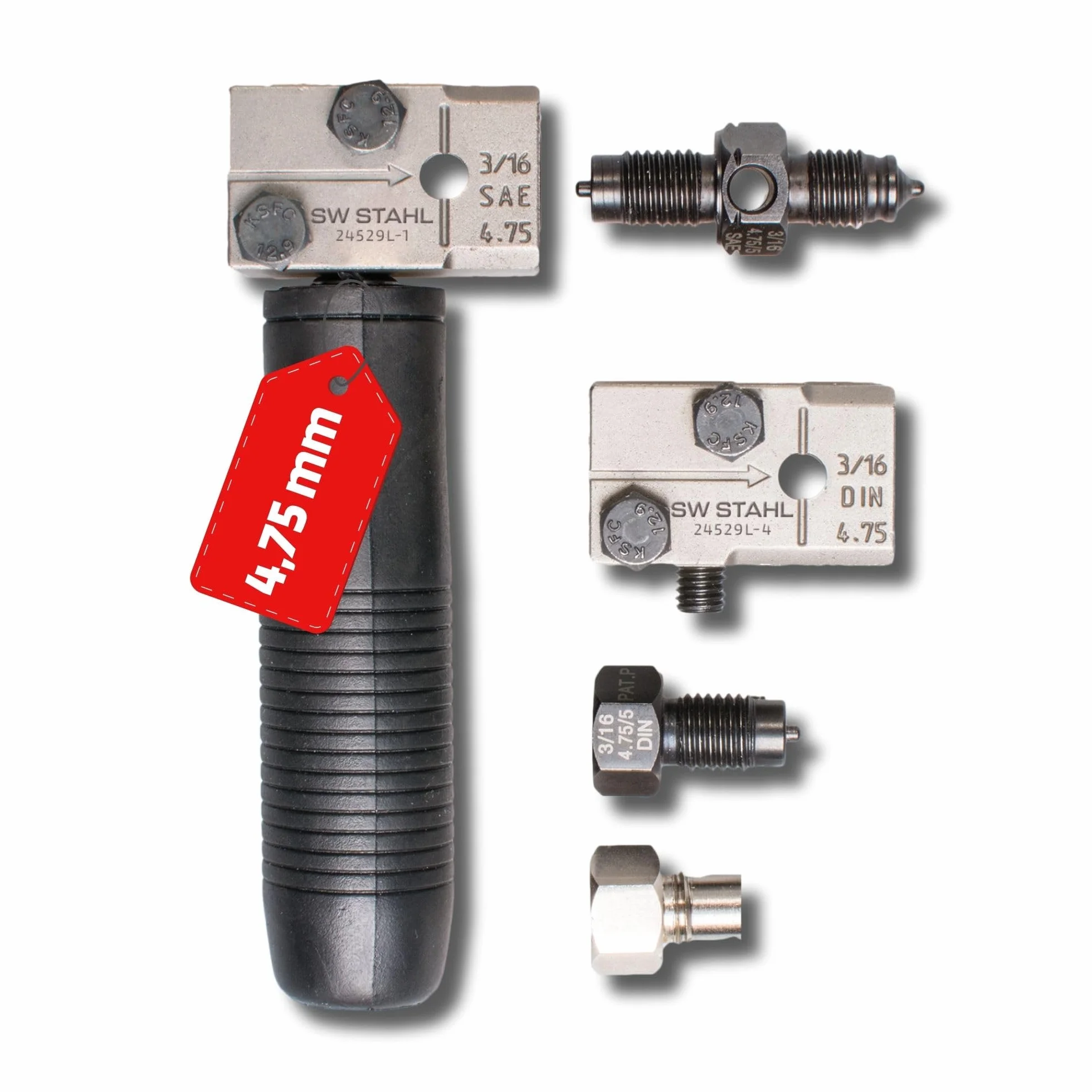 SW-Stahl 24529L mechaniczne urządzenie do zaciskania SAE i DIN, przewody hamulcowe 4,75 mm (3/16")