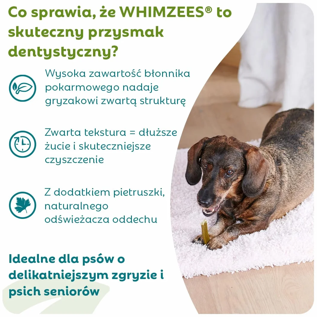 WHIMZEES Soft Stix S, 28 Sztuk – Rozmiar S, Gryzaki Dentystyczne dla Małych Psów, Naturalne, Bezzbożowe, Bez Dodatku Cukru