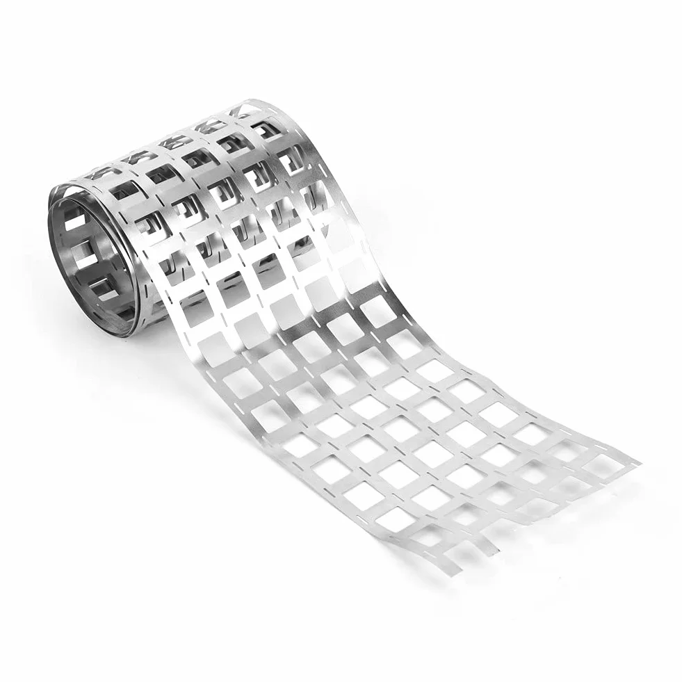 BuyWeek Taśma niklowa, 1M niklowana stal niklowana 6P 0,15 x 107,5 mm płytka niklowa do lutowania punktowego 18650 bateria