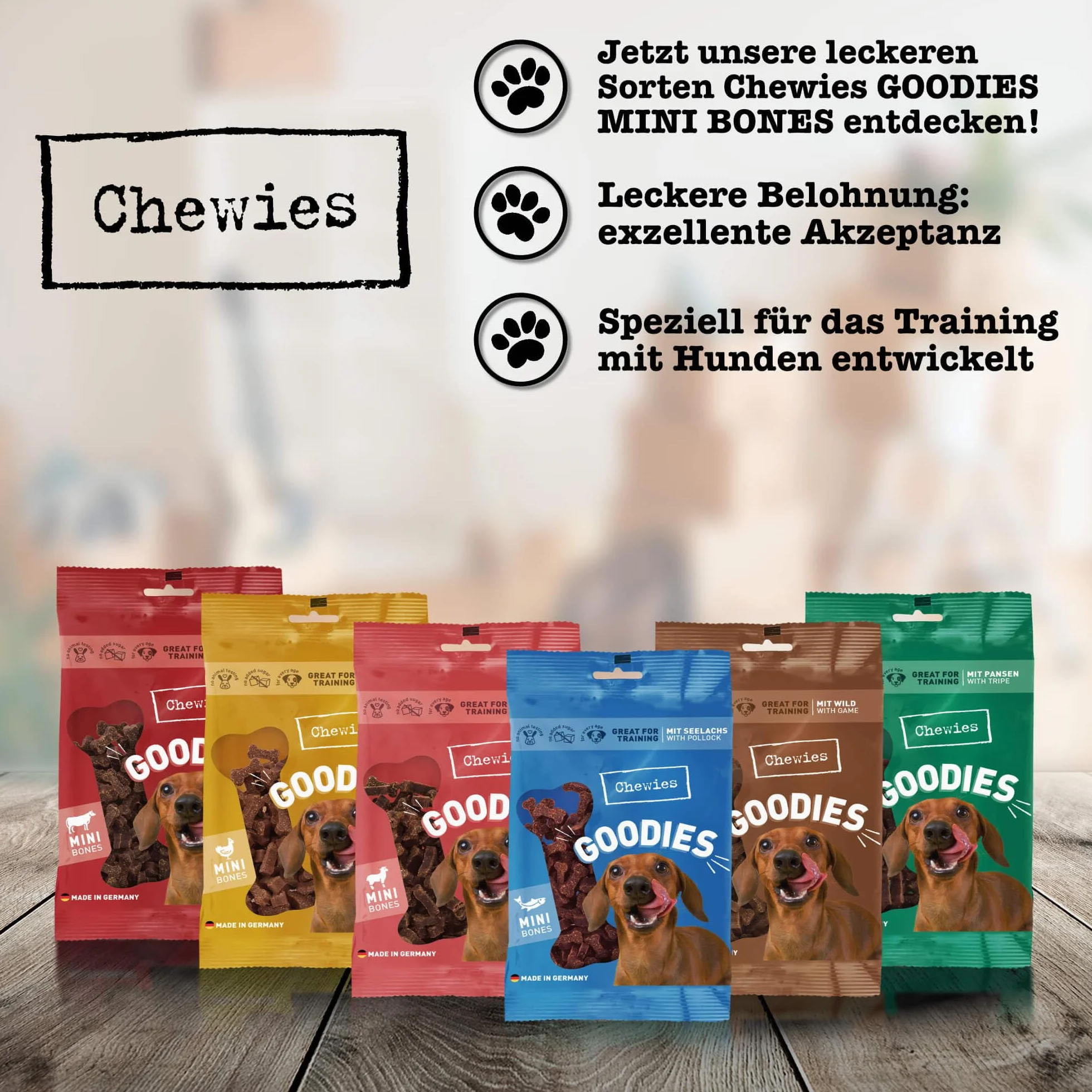 Chewies Przysmaki dla psa do treningu mini łososia, kostka, 125 g, przekąski dla psów, bez cukru, z dużą zawartością mięsa, idealne jako przysmaki treningowe dla Twojego psa