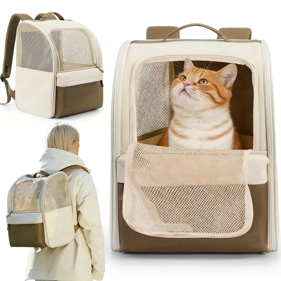 Plecak transportowy dla psa i kota 600D Oxford stalowa rama składany 30x27x41,5 cm