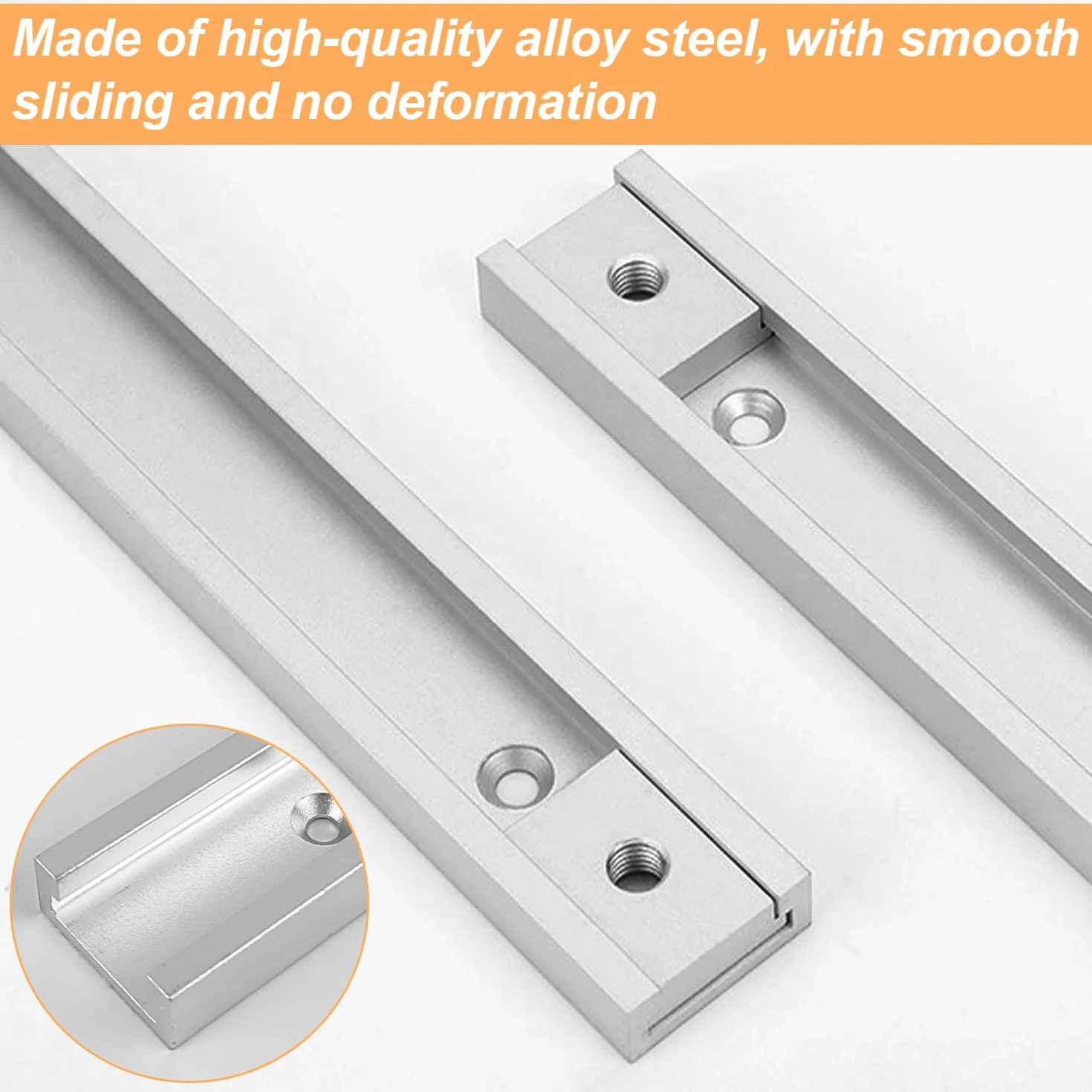 T Track aluminium z 2 suwakami M8 i pierścieniem ze stali nierdzewnej M8 prowadnica ślizgowa do piły stołowej