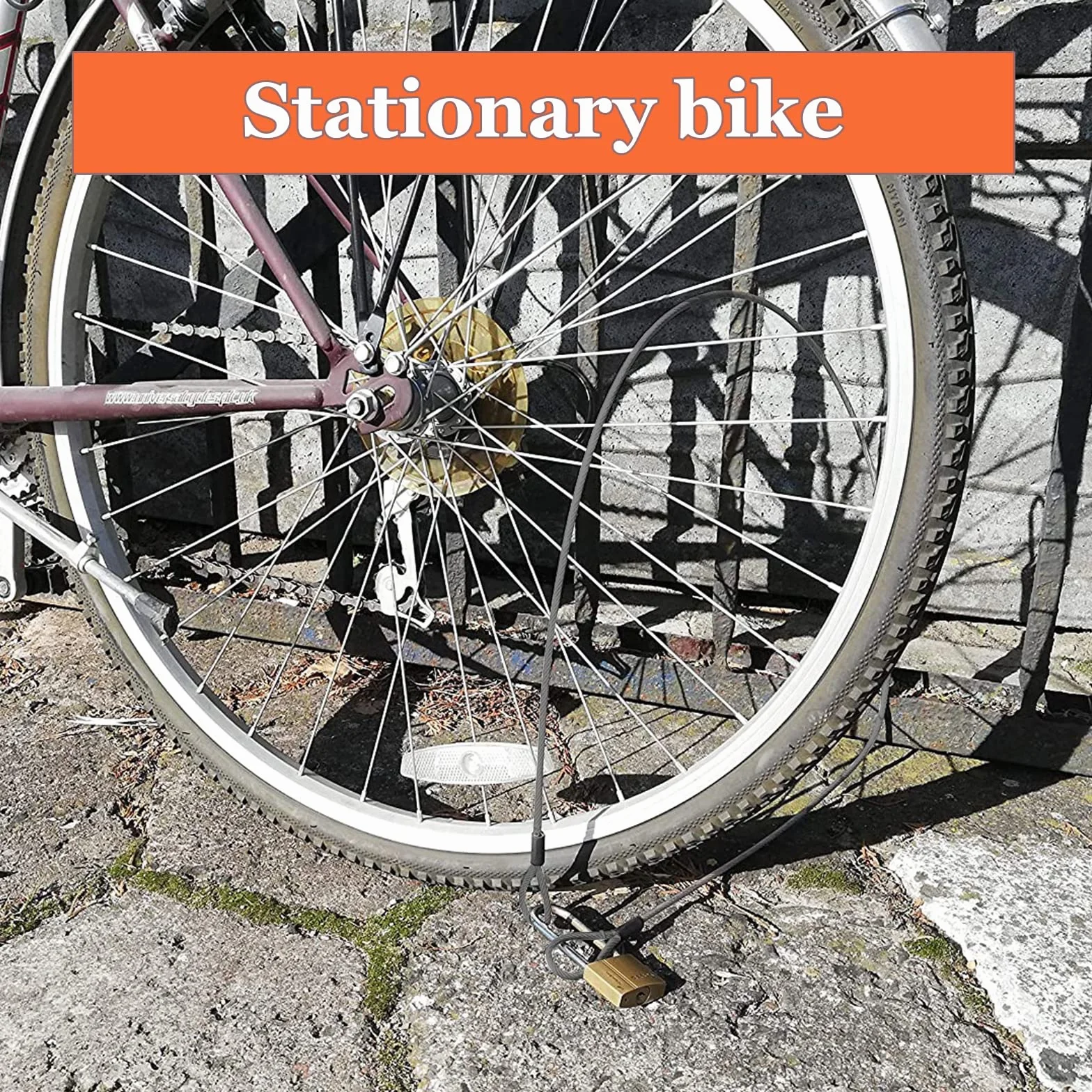 2 kable zabezpieczające przed kradzieżą, 2 m, pleciony kabel bezpieczeństwa, sportowa pętla, linka stalowa z pętelką, rowery, walizka, drzwi na podwórko, meble ogrodowe, meble tarasowe (B)