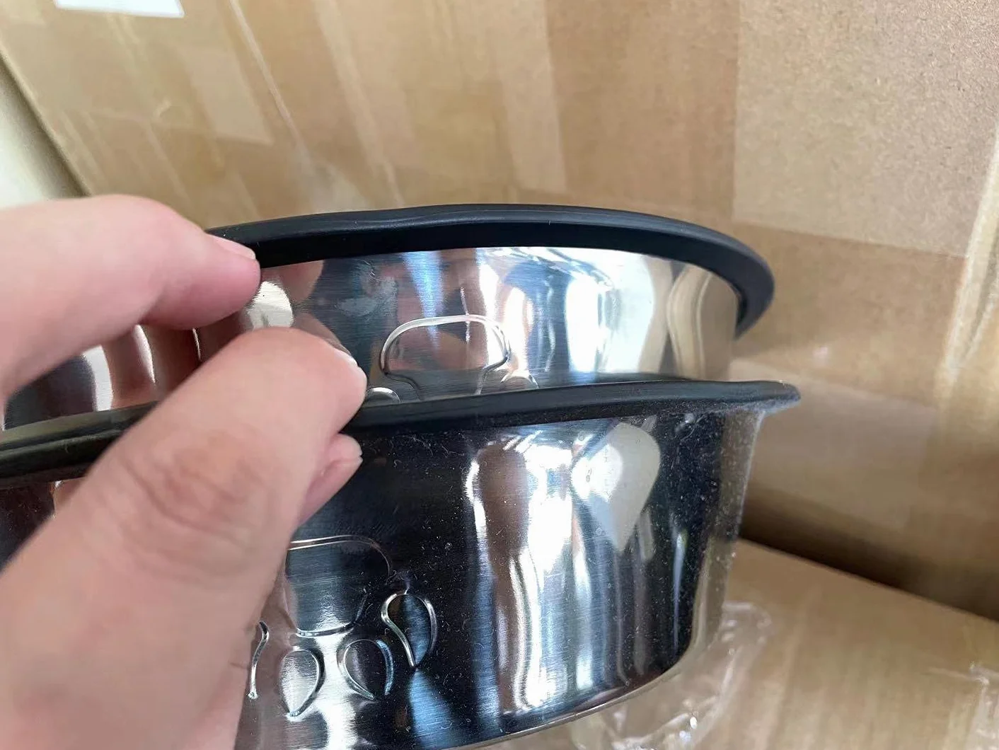 Hotype Psy Miski dla psa ze Stali Nierdzewnej, duże i średnie miski dla psów, do karmienia i Pojenia, 2 Sztuki, 26 cm