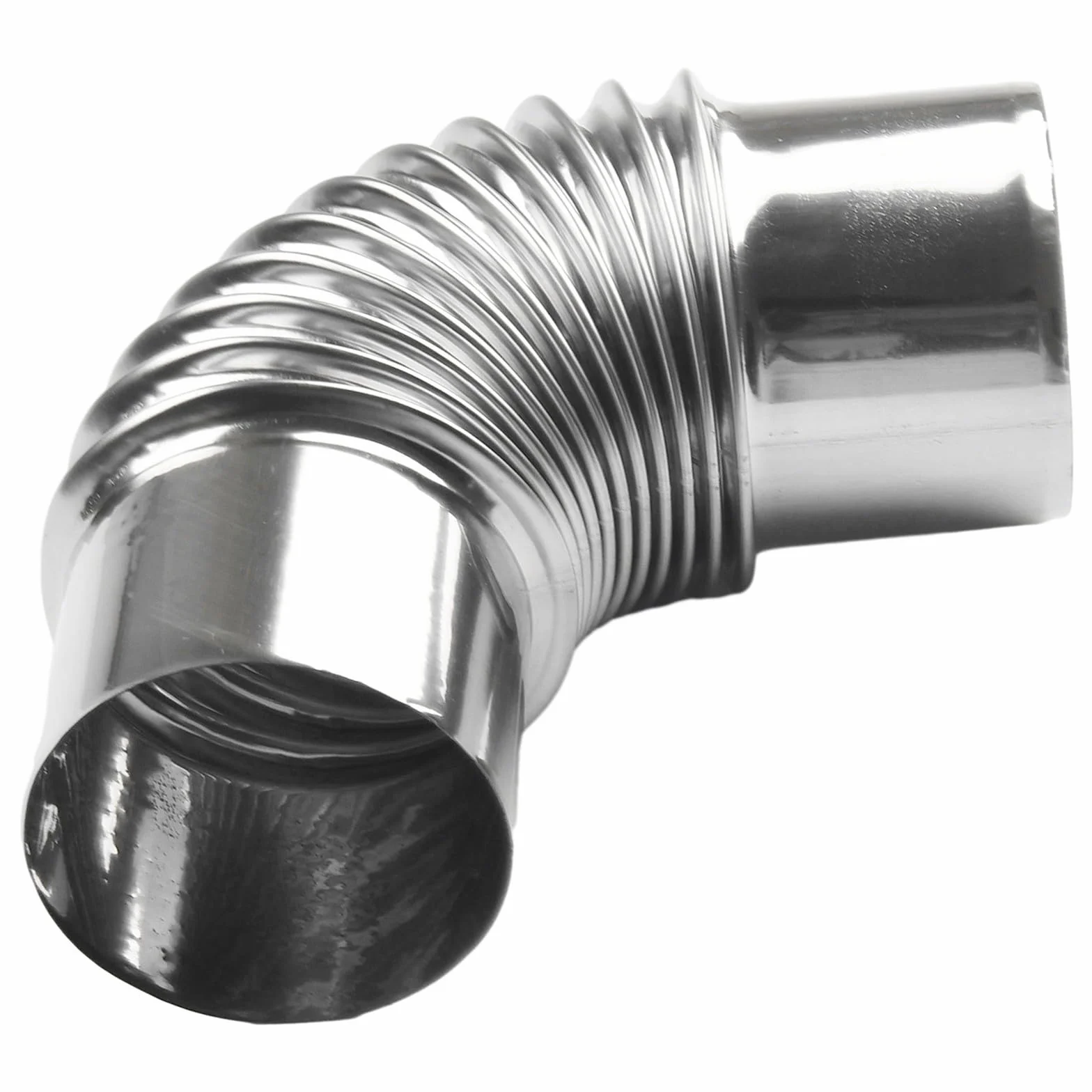Kolanko rury kominowej ze stali nierdzewnej, wkładka kominowa, rura stalowa do pieców, kominków, grilla, wentylacja, wiele rozmiarów, 50-100 mm, srebrna (60 mm)