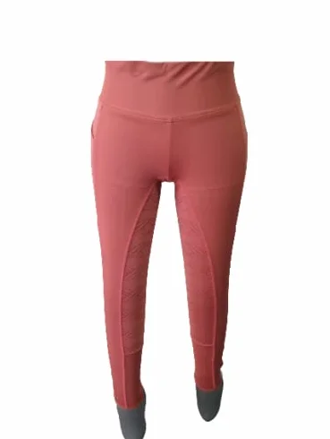 Cwell Equine NEW Full Silicone Grip Rajstopy do jazdy konnej bryczesy kieszeń na telefon Marsala