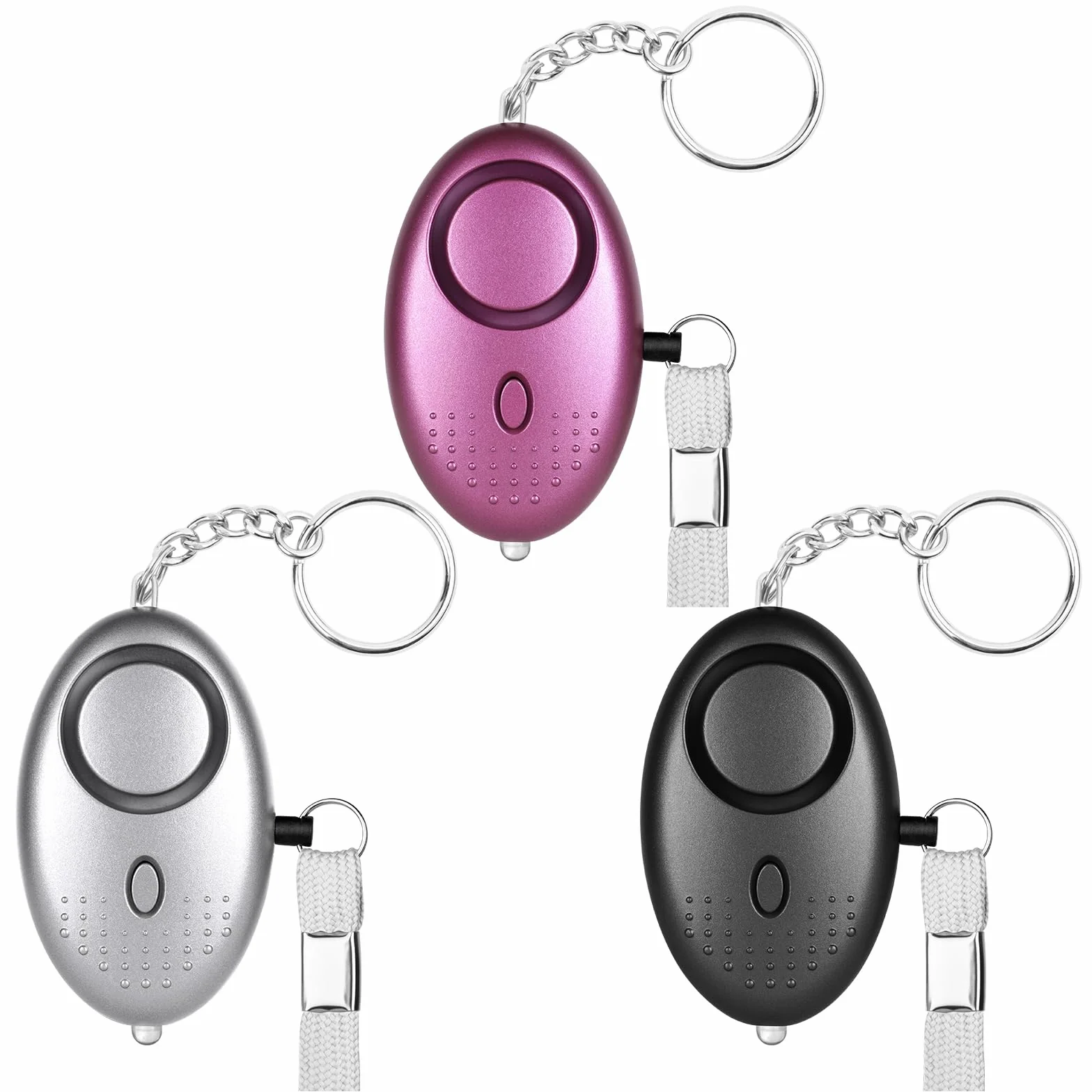 Alarmy osobiste Flintronic 140 dB z oświetleniem LED zestaw 3 szt.