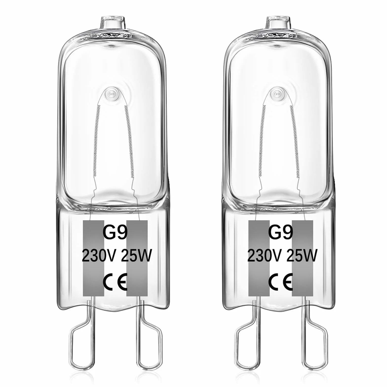 2 sztuki żarówka halogenowa G9 25 W do piekarnika, odporna na ciepło 300 stopni, 260 lm ciepła biel 2700 K, możliwość ściemniania 230 V, żarówka G9 do żarówek kuchennych, kuchenek mikrofalowych, lampy