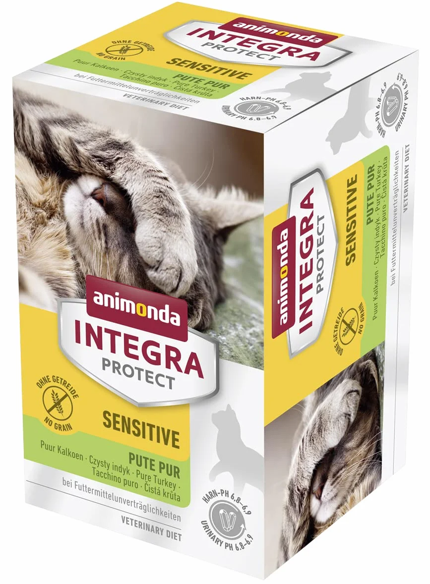 Animonda Integra Protect Adult Sensitive Mokra Karma dla Kotów, Indyk, 6 x 100 g