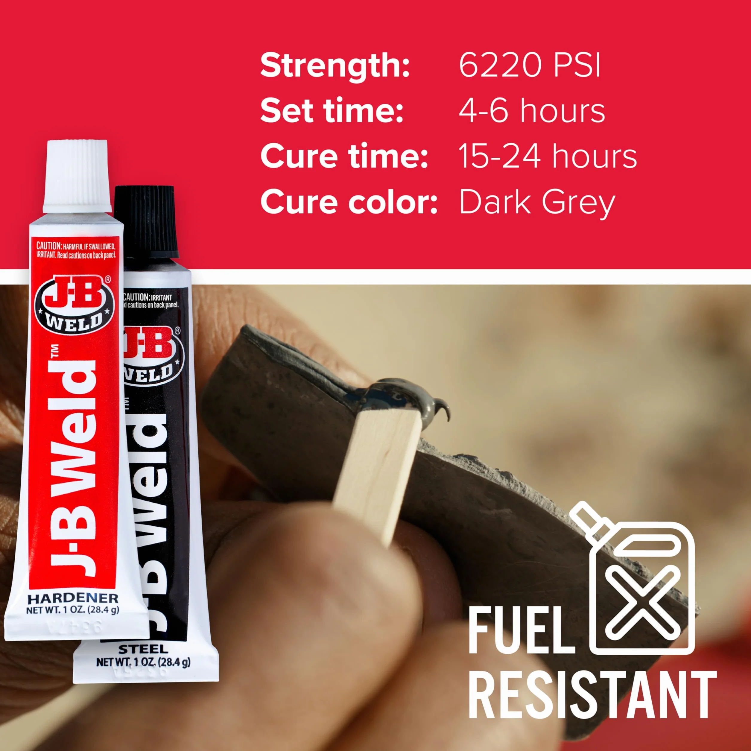 JB Weld Original Cold-Weld 8265-SUK stal wzmocniona żywicą epoksydową - ciemnoszara (opakowanie może się różnić)