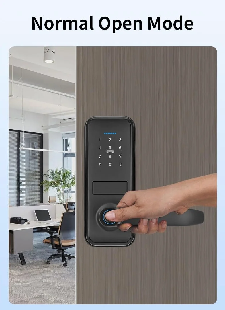 Smart Lock, Kluczowy Wprowadzenie Bezkluczowe, Slepek Srebrzysty, Otwieranie Biometryczne, Blok Zawiasowy Bluetooth