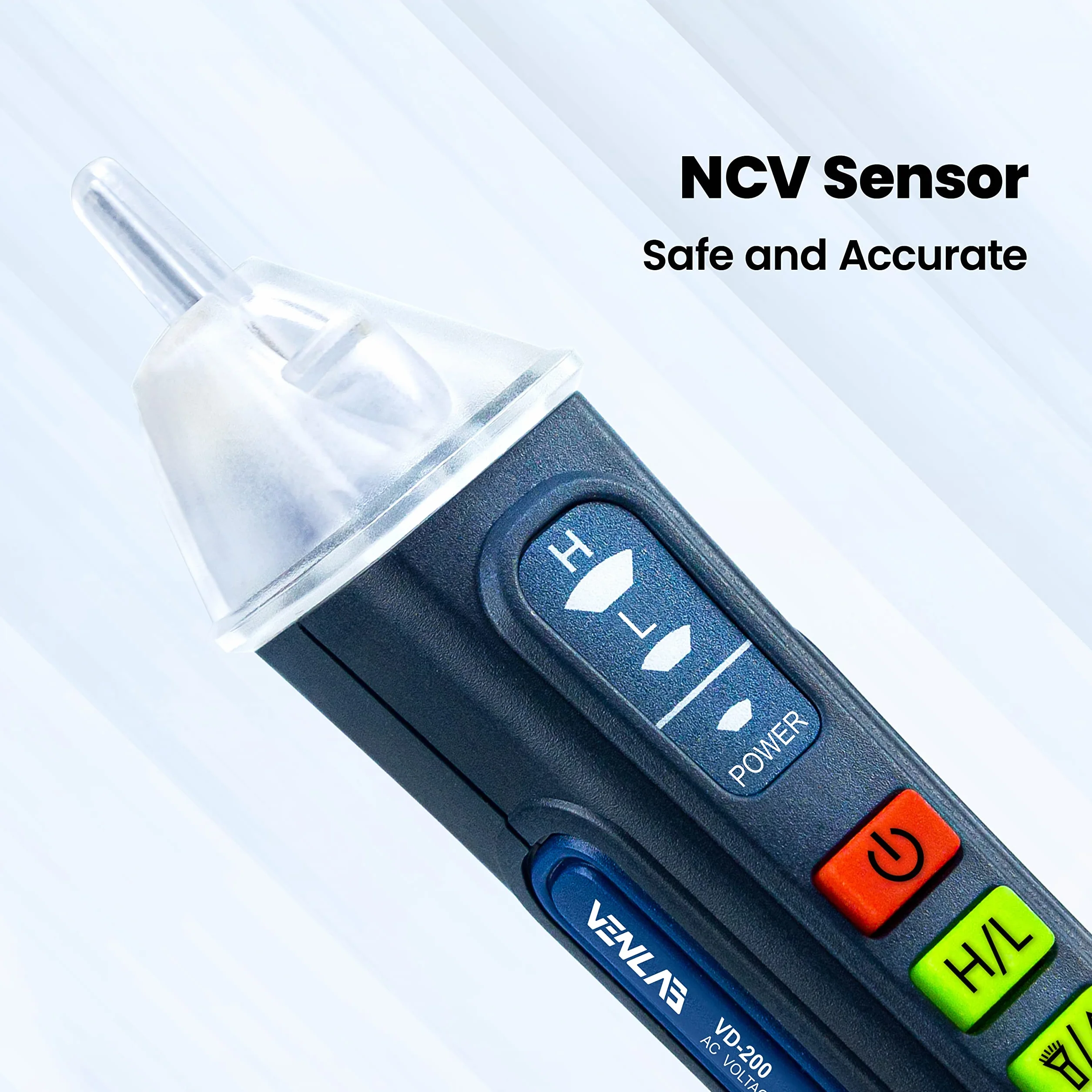 Bezkontaktowy Tester Napięcia AC NCV 12/48-1000V Profesjonalny Tester Elektryczny z Alarmem LED i Dźwiękowym