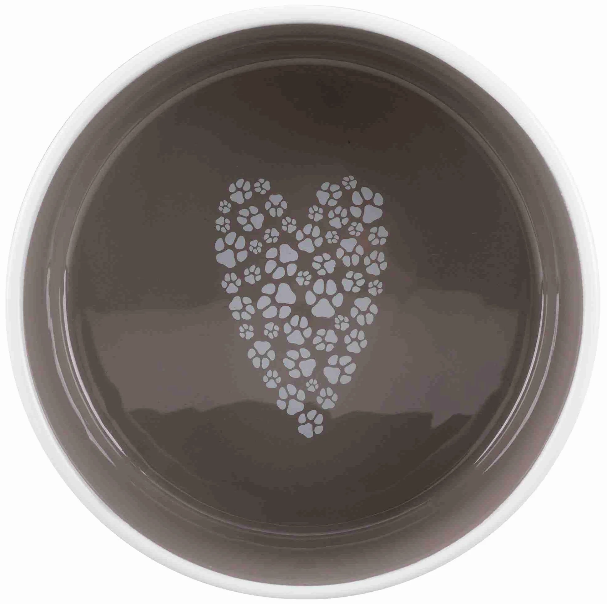 Trixie T25053 Ceramiczna Miska dla Psów, Biały/Brązowy, 300 ml